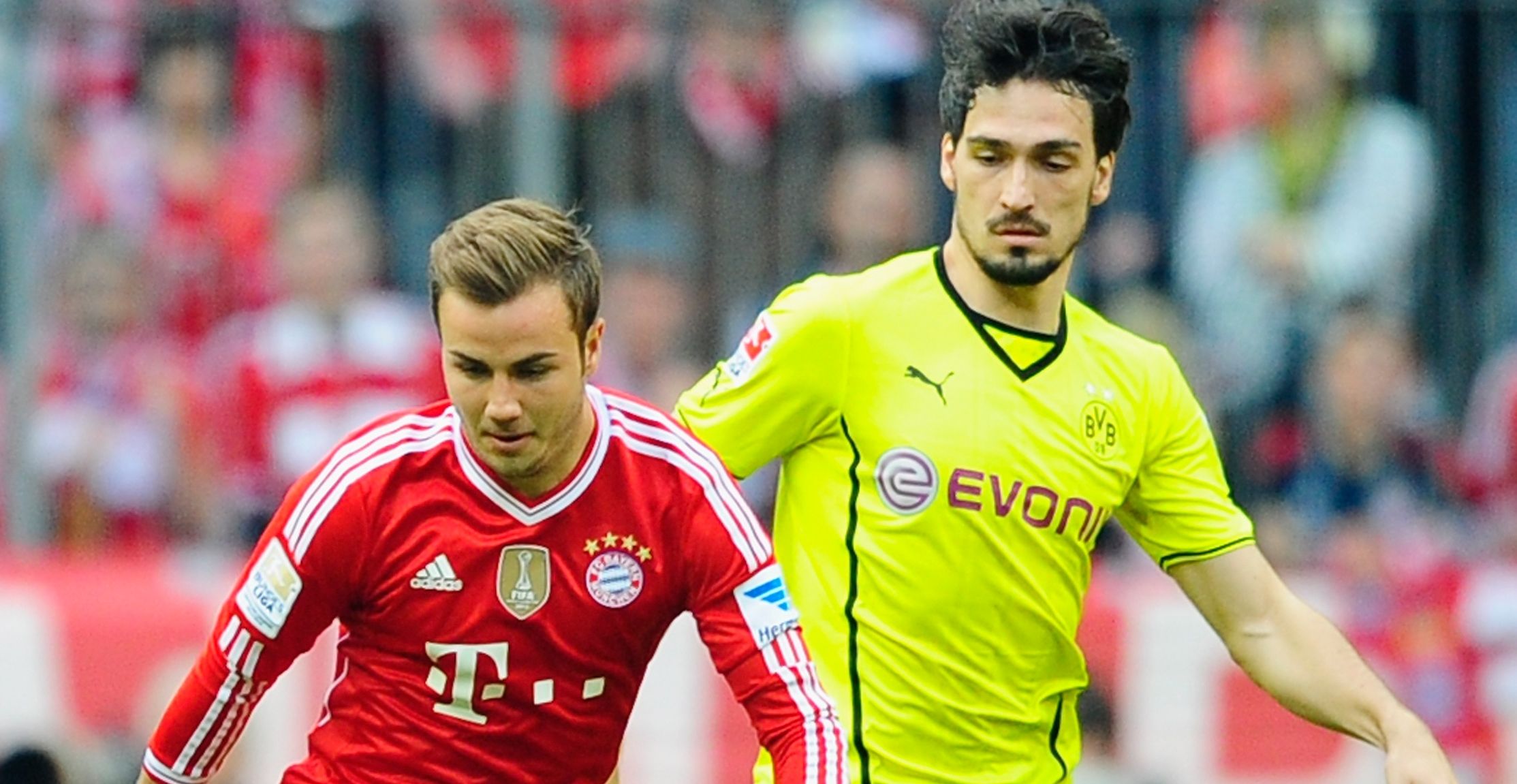 Mario Gotze Mats Hummels Borussia Dortmund Bayern Munich