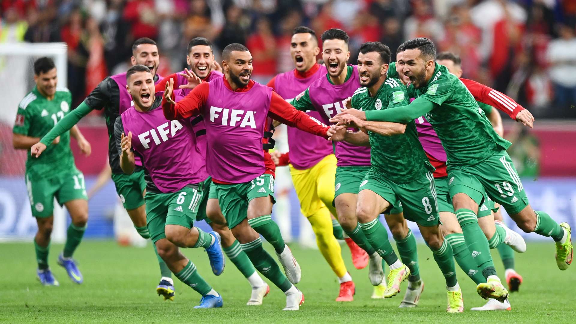 Joie Algérie but Tunisie Coupe Arabe 2021