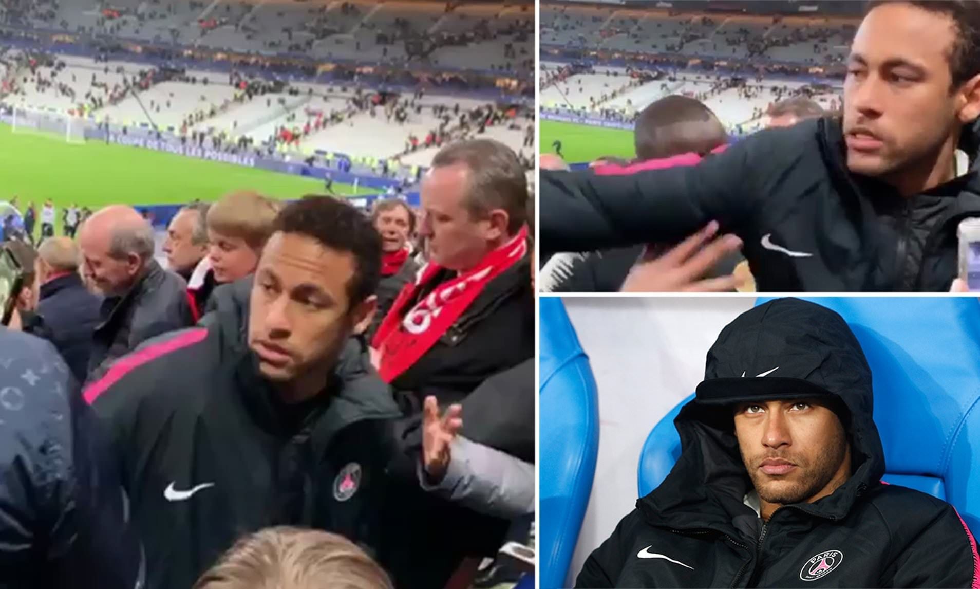 Neymar tried to hit Rennes fan | Coupe de France | 29 April 2019