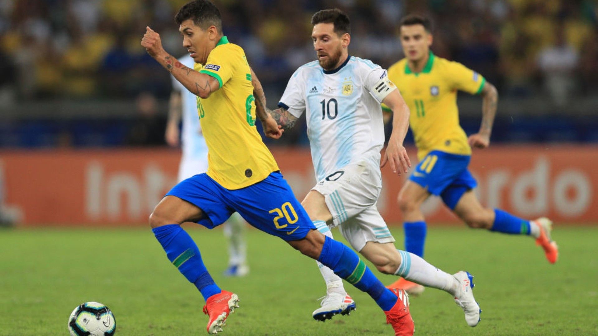 argentina de messi y brasil con roberto firmino en fases finales