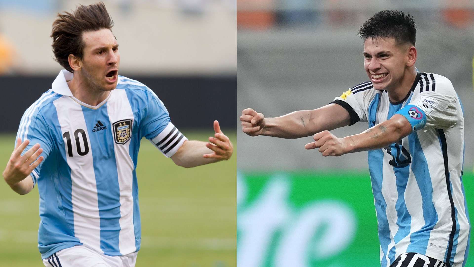 Claudio Echeverri Lionel Messi GFX