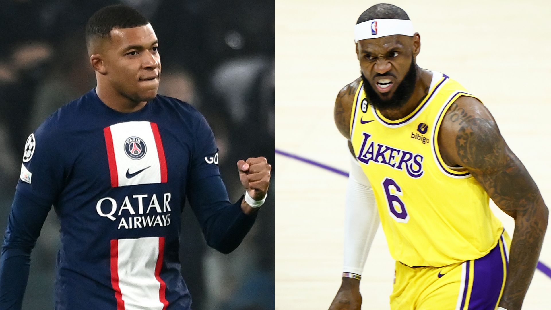 Kylian Mbappe LeBron Jamess GFX