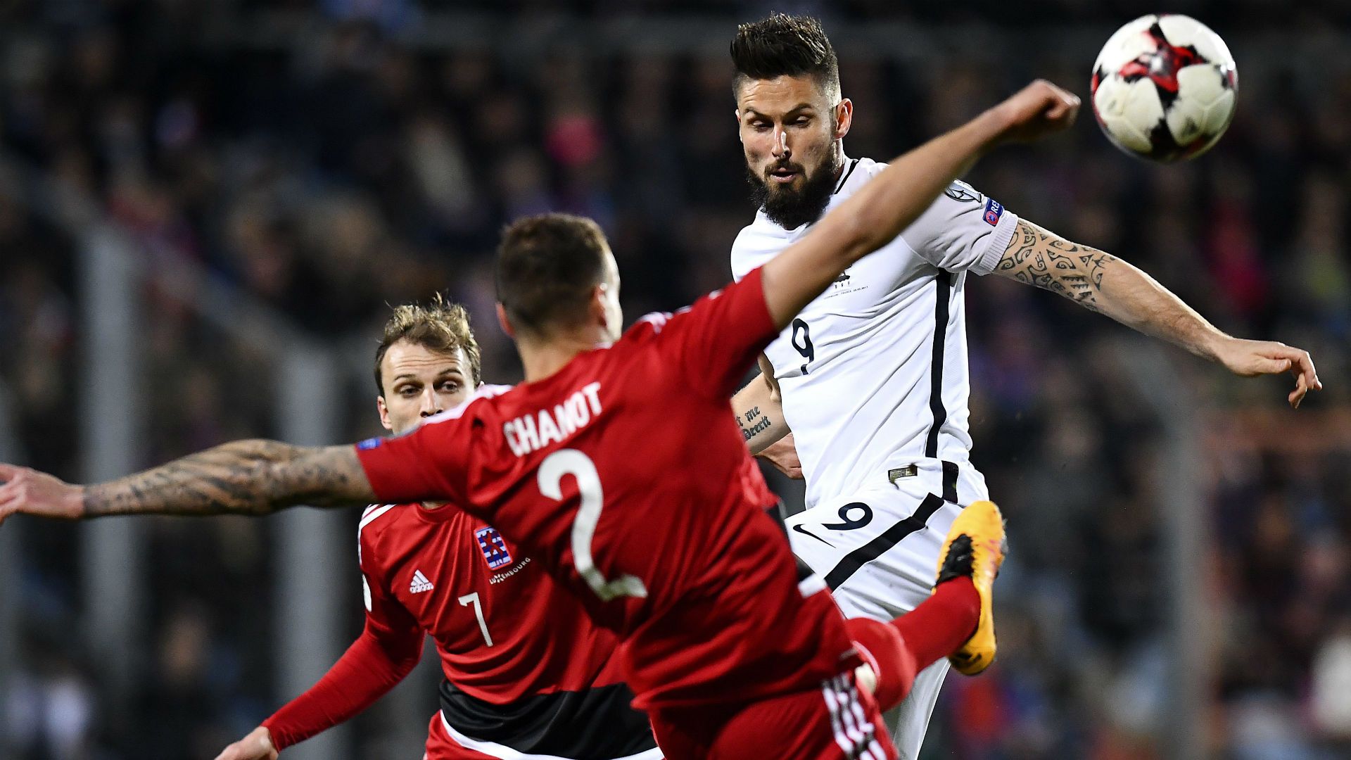 Olivier Giroud Maxime Chanont Luxembourg France World Cup Qualifiers 25032017