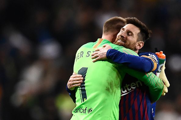 Marc-Andre ter Stegen & Lionel Messi