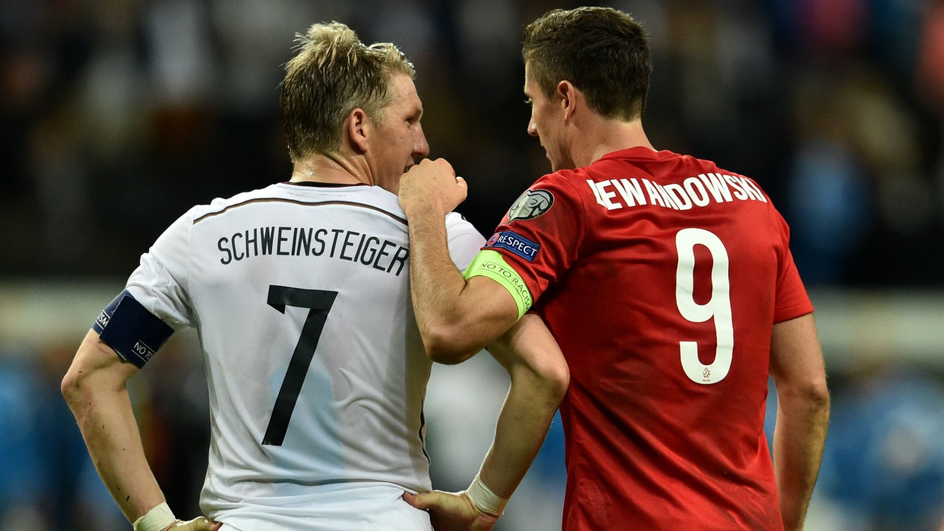 Bastian Schweinsteiger Robert Lewandowski Germany Poland European Qualifiers 05092015