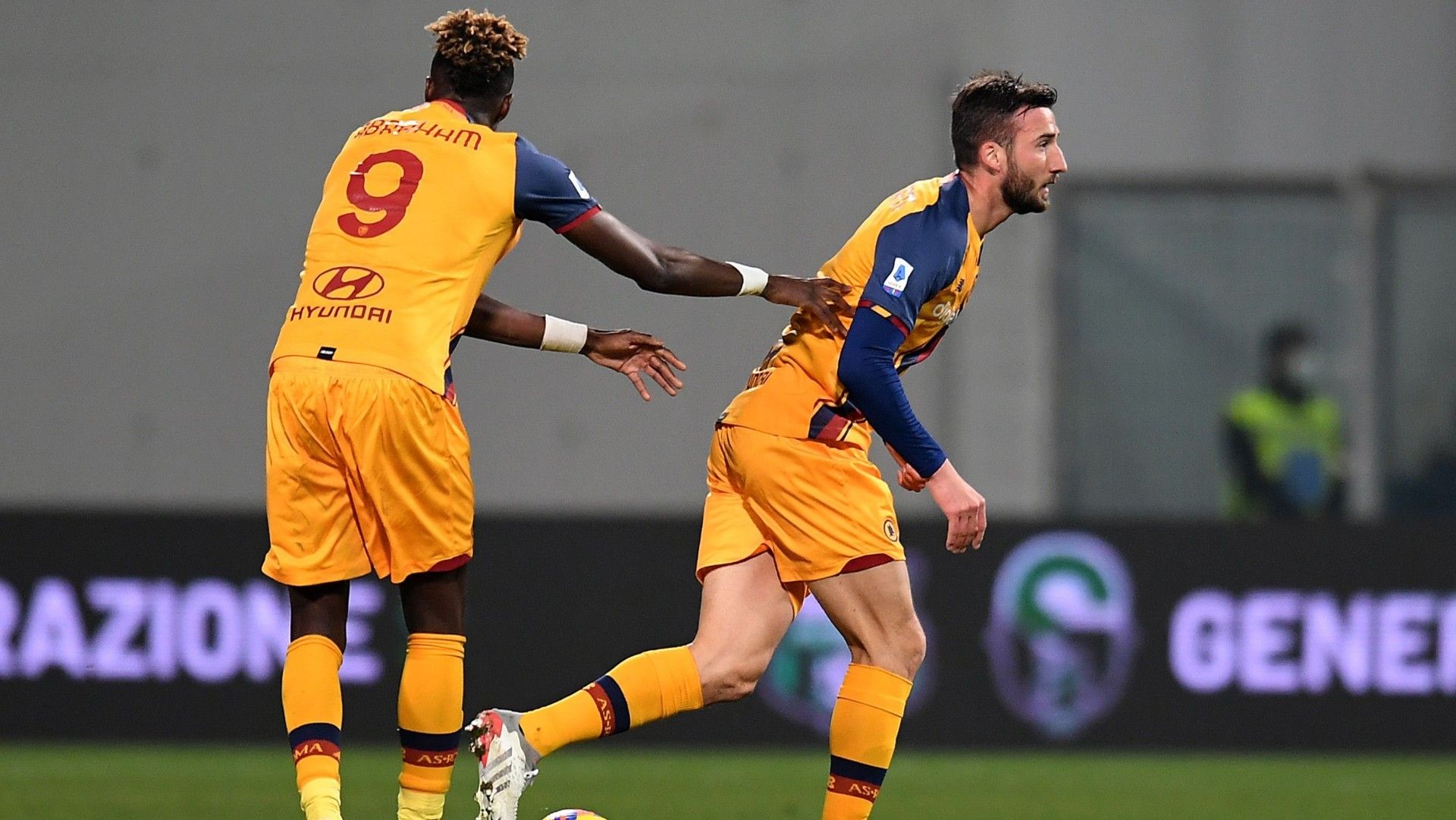 Tammy Abraham Bryan Cristante Sassuolo Roma 13022022
