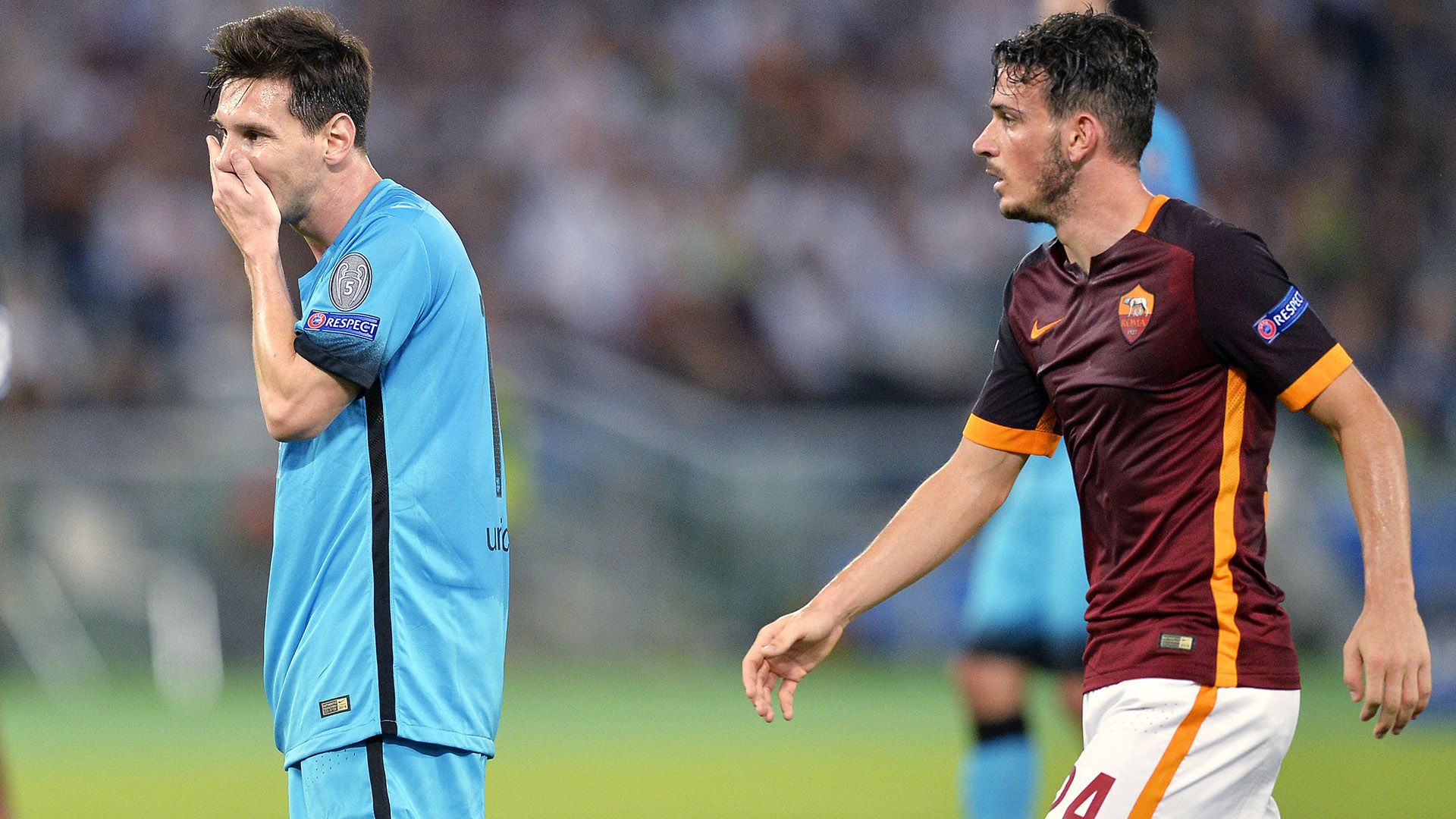 Messi Florenzi Roma Barcelona Champions League