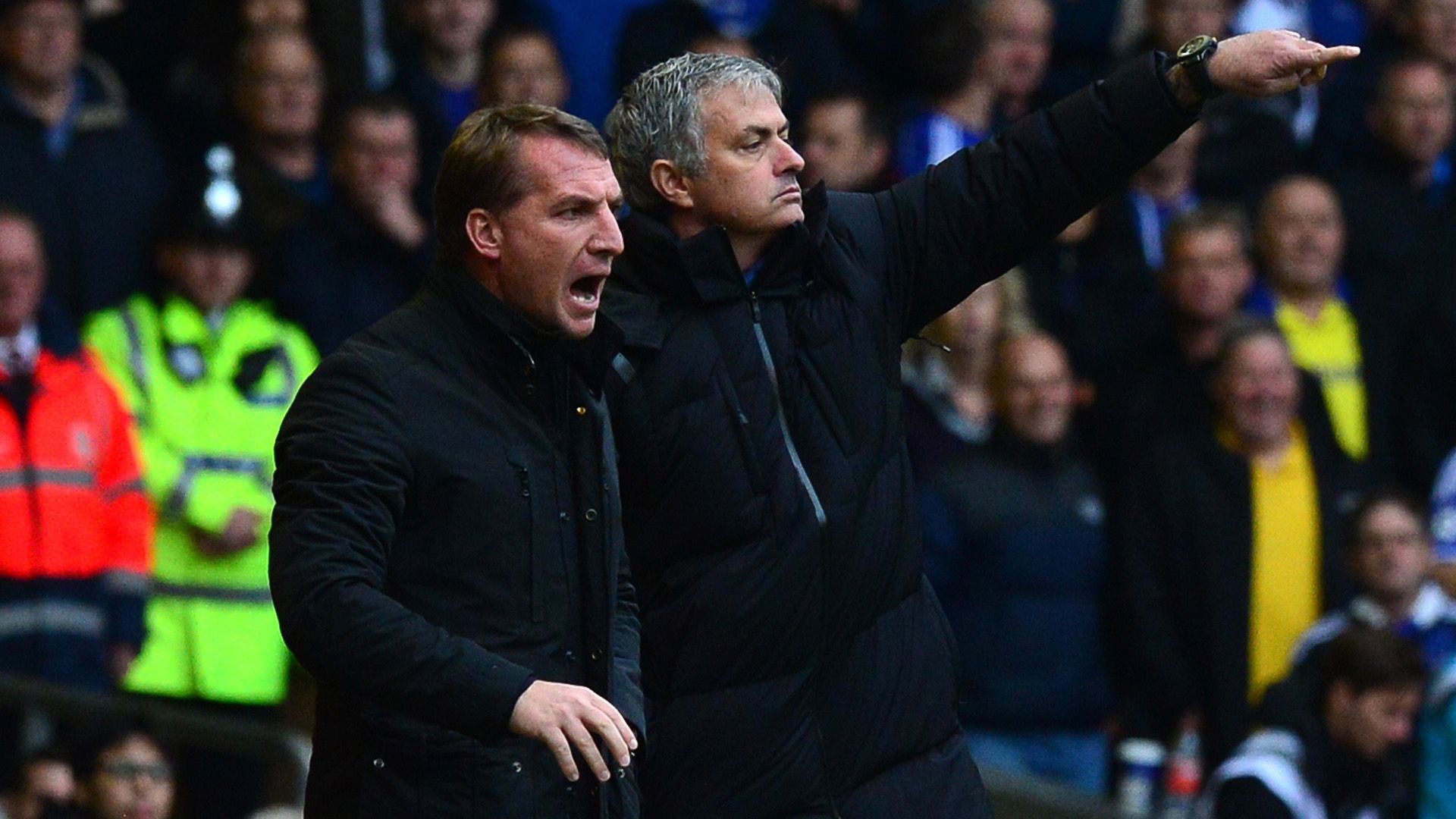 Brendan Rodgers and Jose Mourinho | Liverpool 1-2 Chelsea | Premier League | 08112014