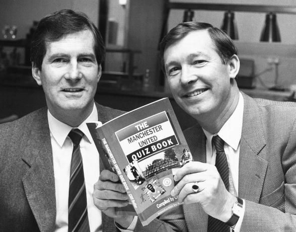 Chairman Martin Edwards and manager Alex Ferguson