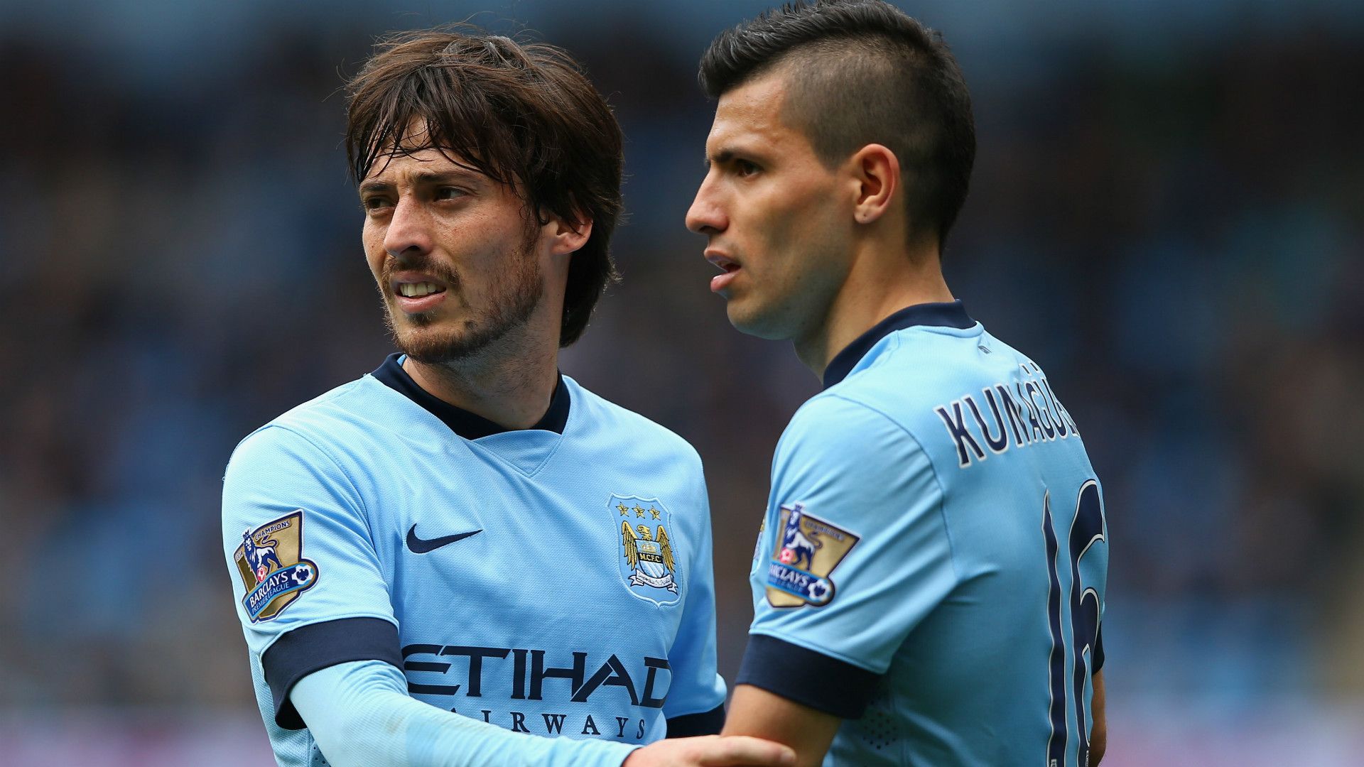 David Silva Sergio Agüero Manchester City Premier League 10052015