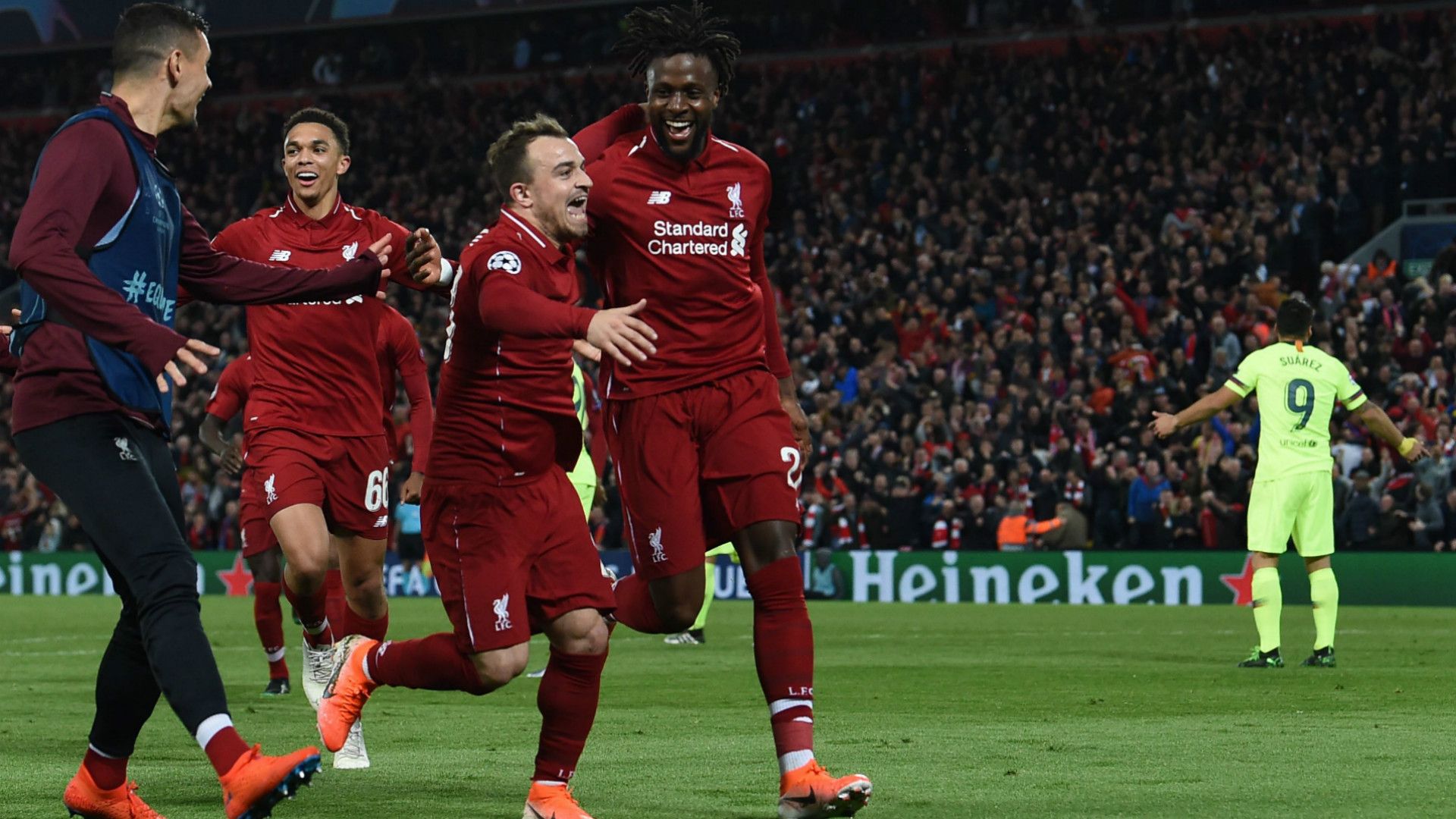 Xherdan Shaqiri Divock Origi Barcelona Liverpool Champions League 2019