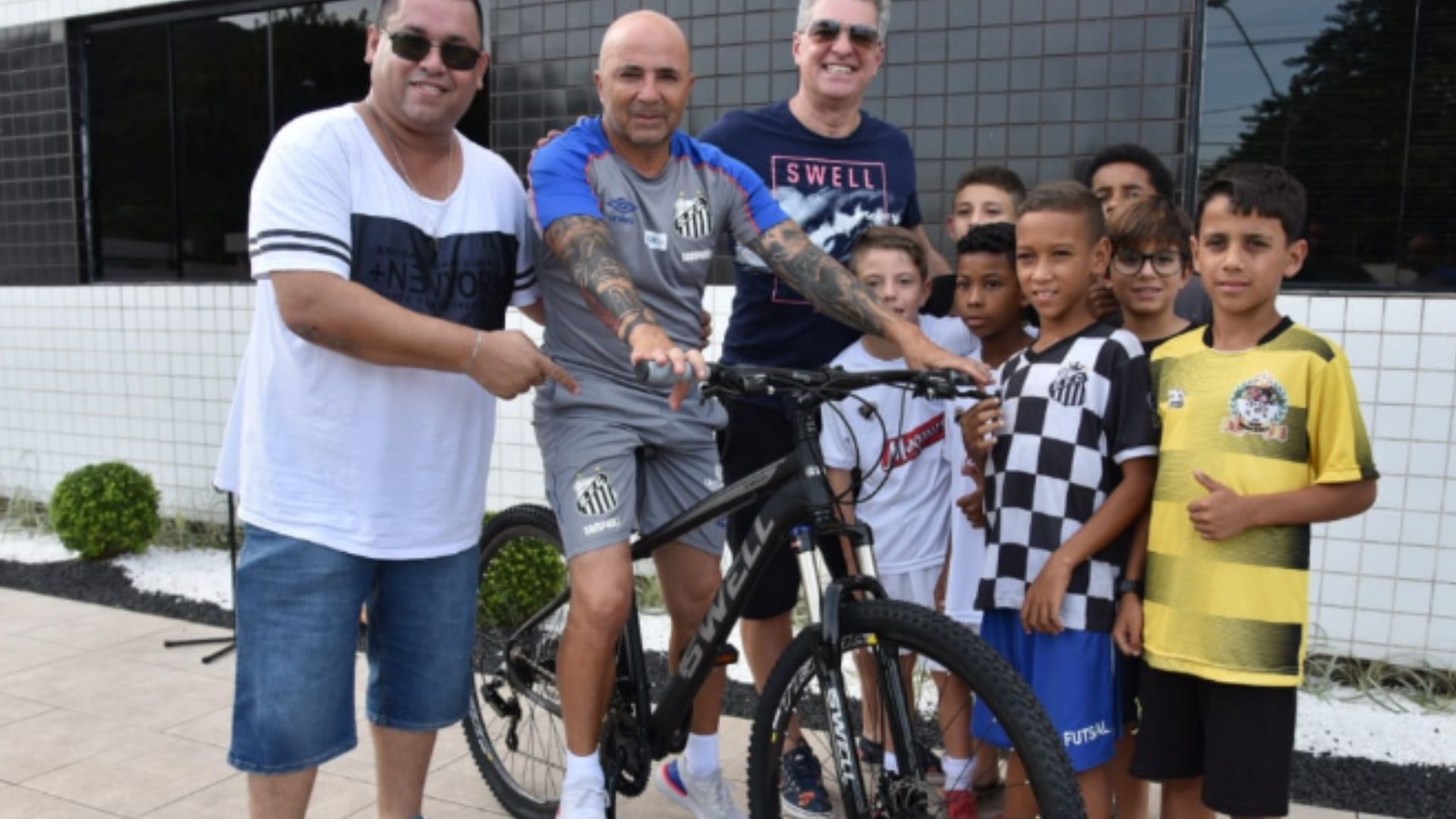 Sampaoli bicicleta Santos 21 04 2019