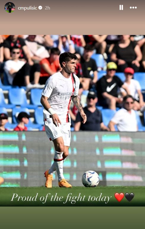 Christian Pulisic Instagram story
