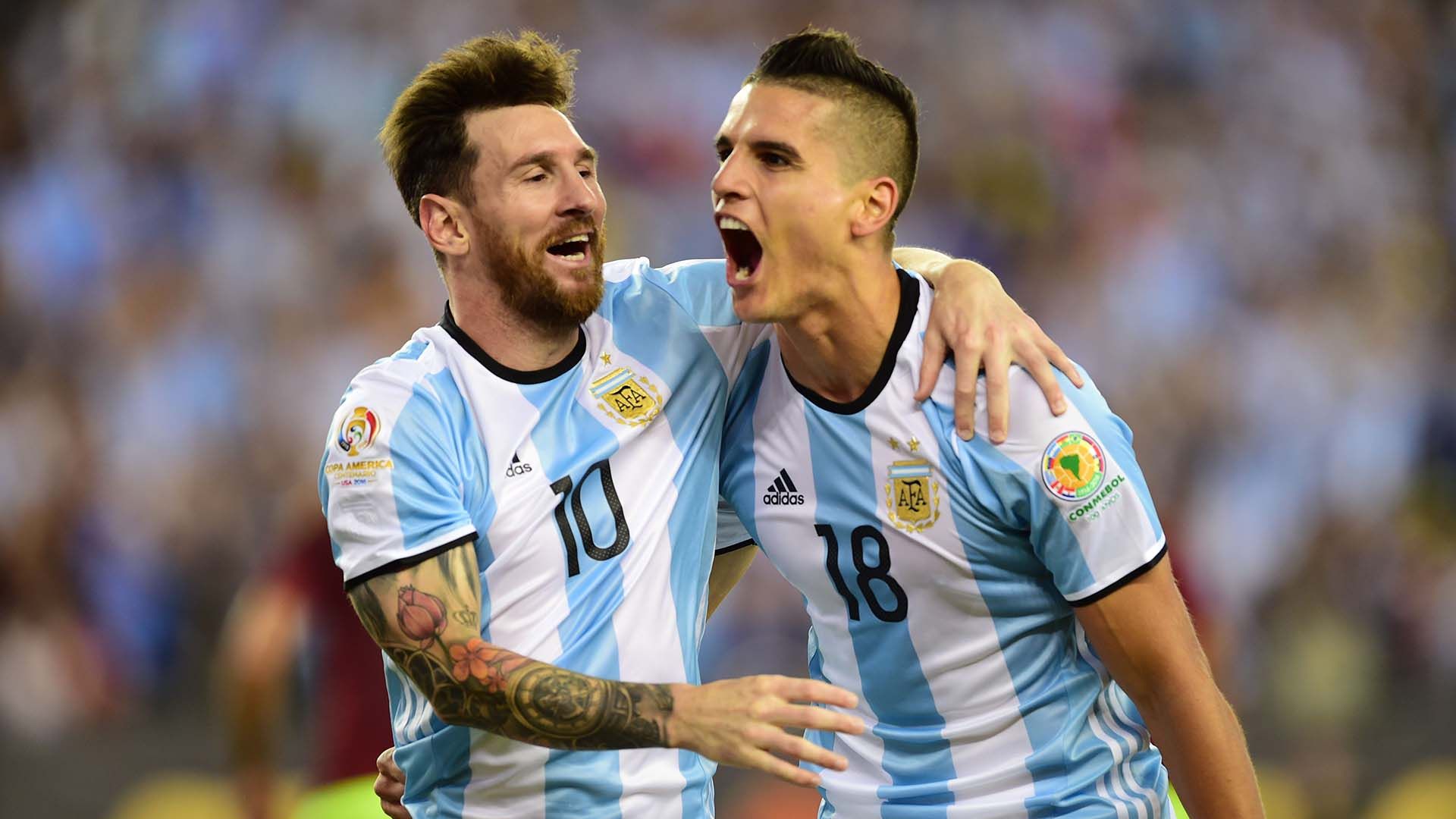 Erik Lamela Lionel Messi Copa America Argentina Venezuela 25062016