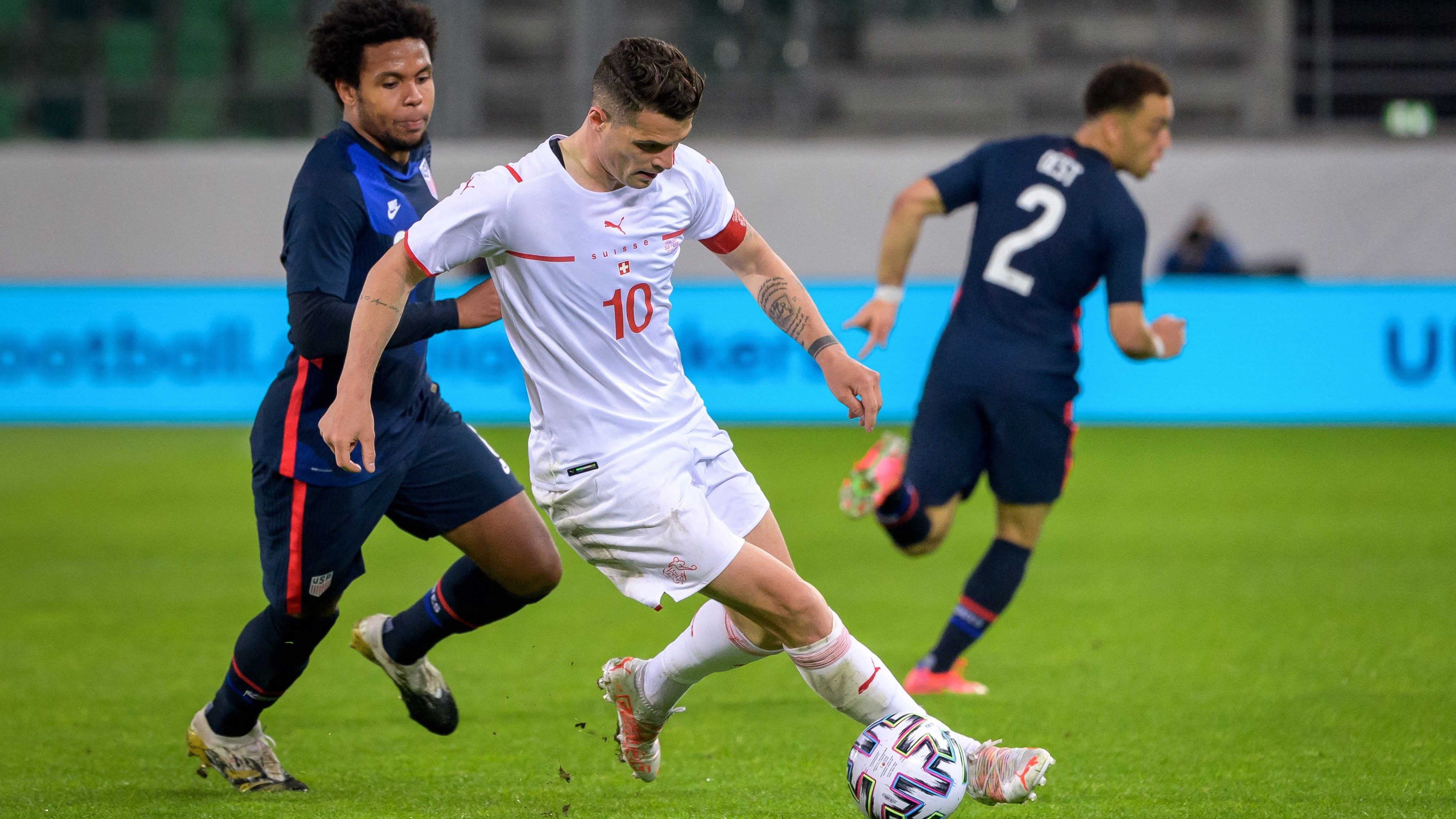 Weston McKennie Sergino Dest USMNT Granit Xhaka Switzerland