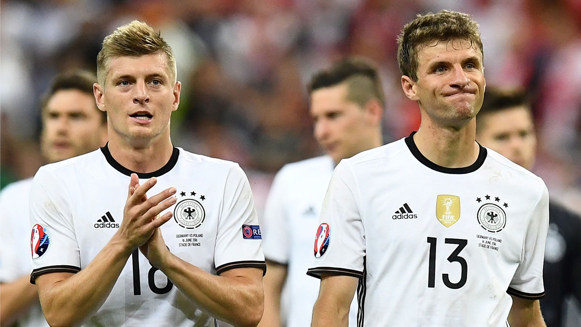 Toni Kroos Thomas Muller Germany Poland European Championship 16062016
