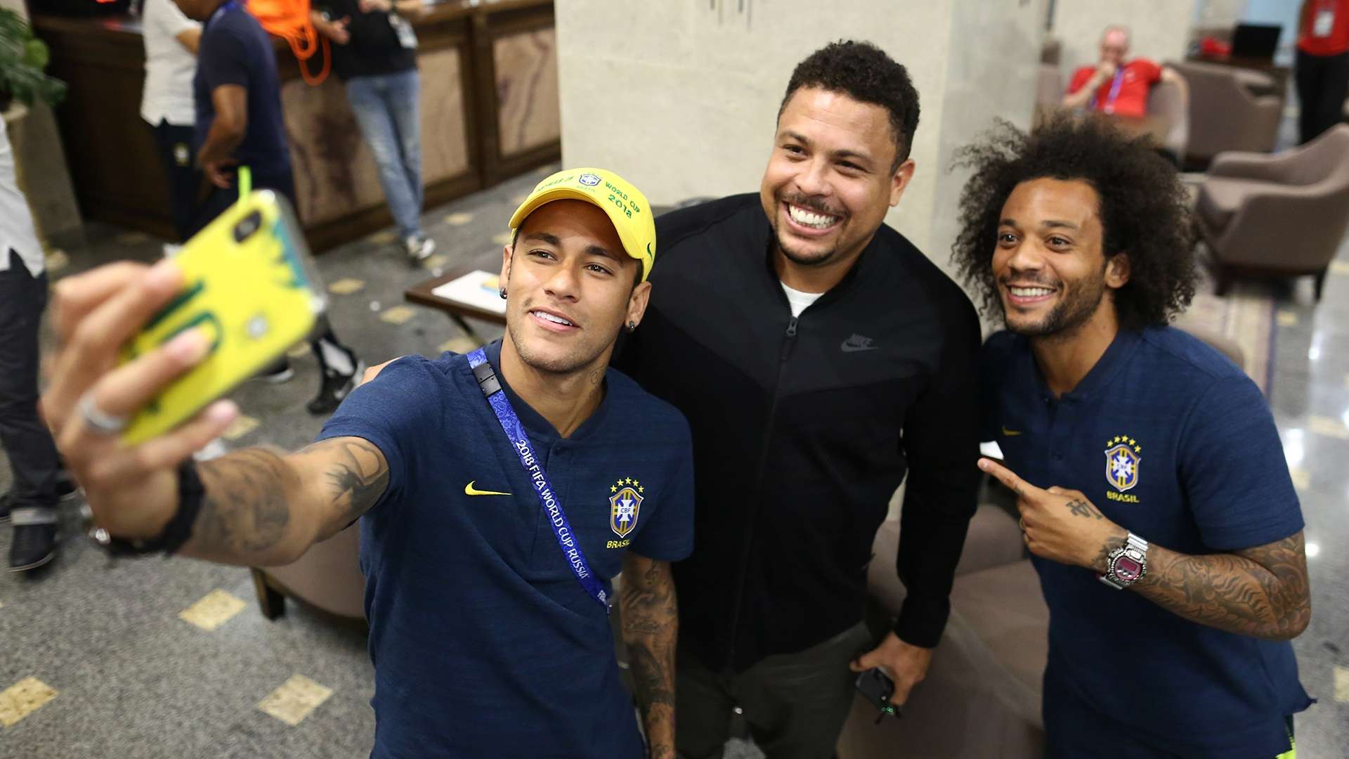 Neymar Marcelo Ronaldo Nazario visita Brasil 16062018