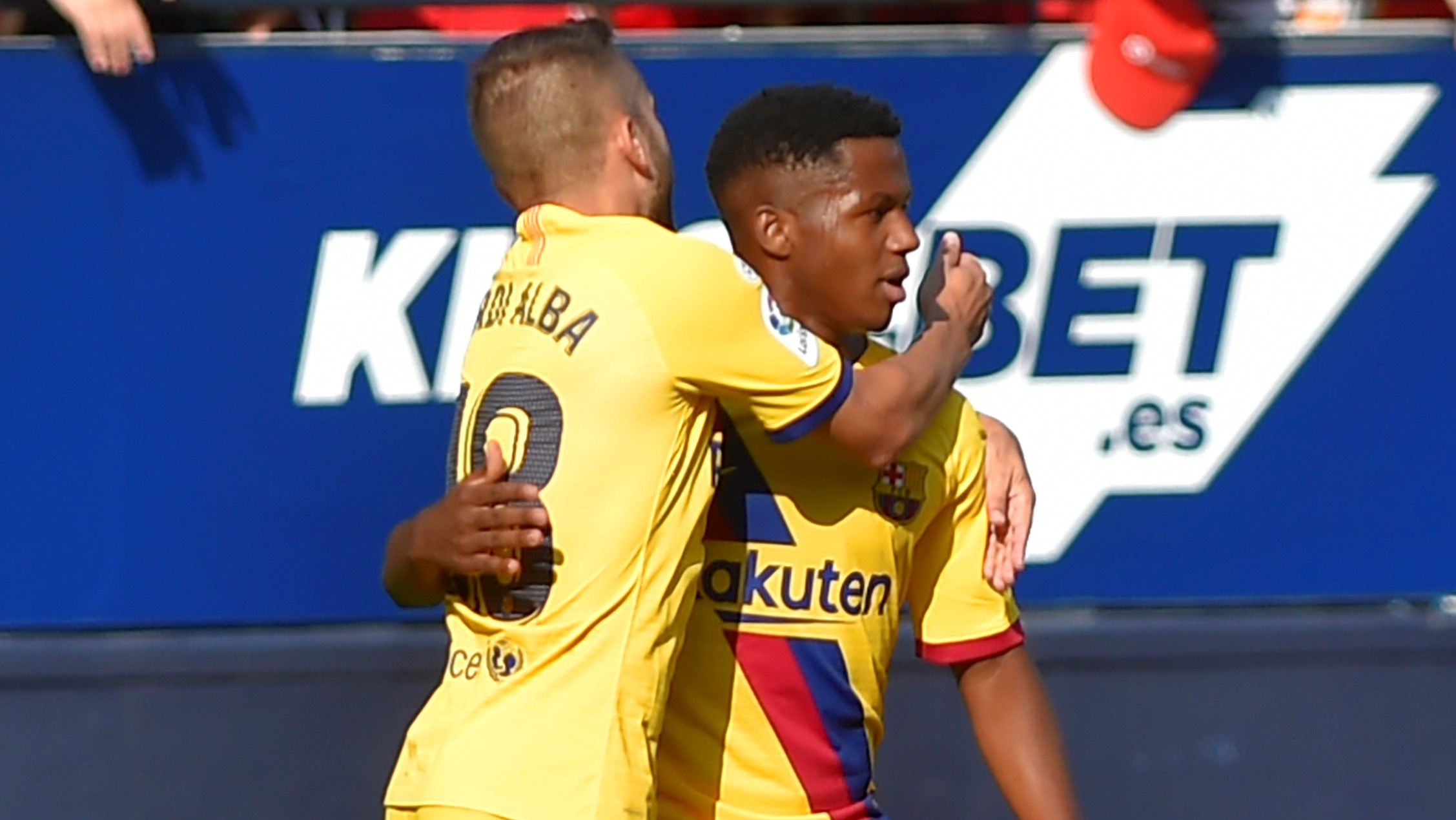 Ansu Fati Jordi Alba Osasuna Barcelona LaLiga 31082019