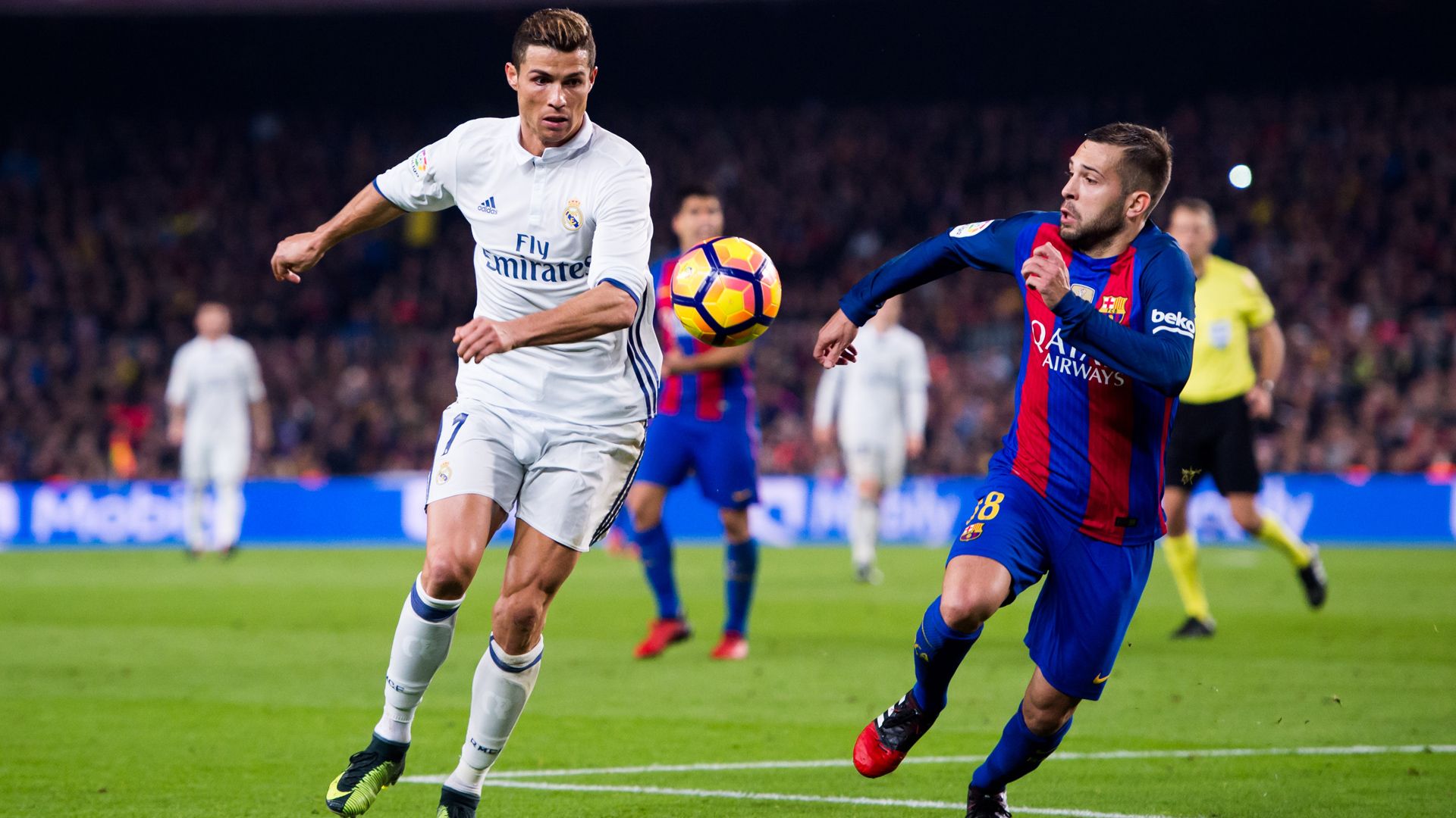 FC Barcelona Real Madrid Jordi Alba Cristiano Ronaldo 03122016