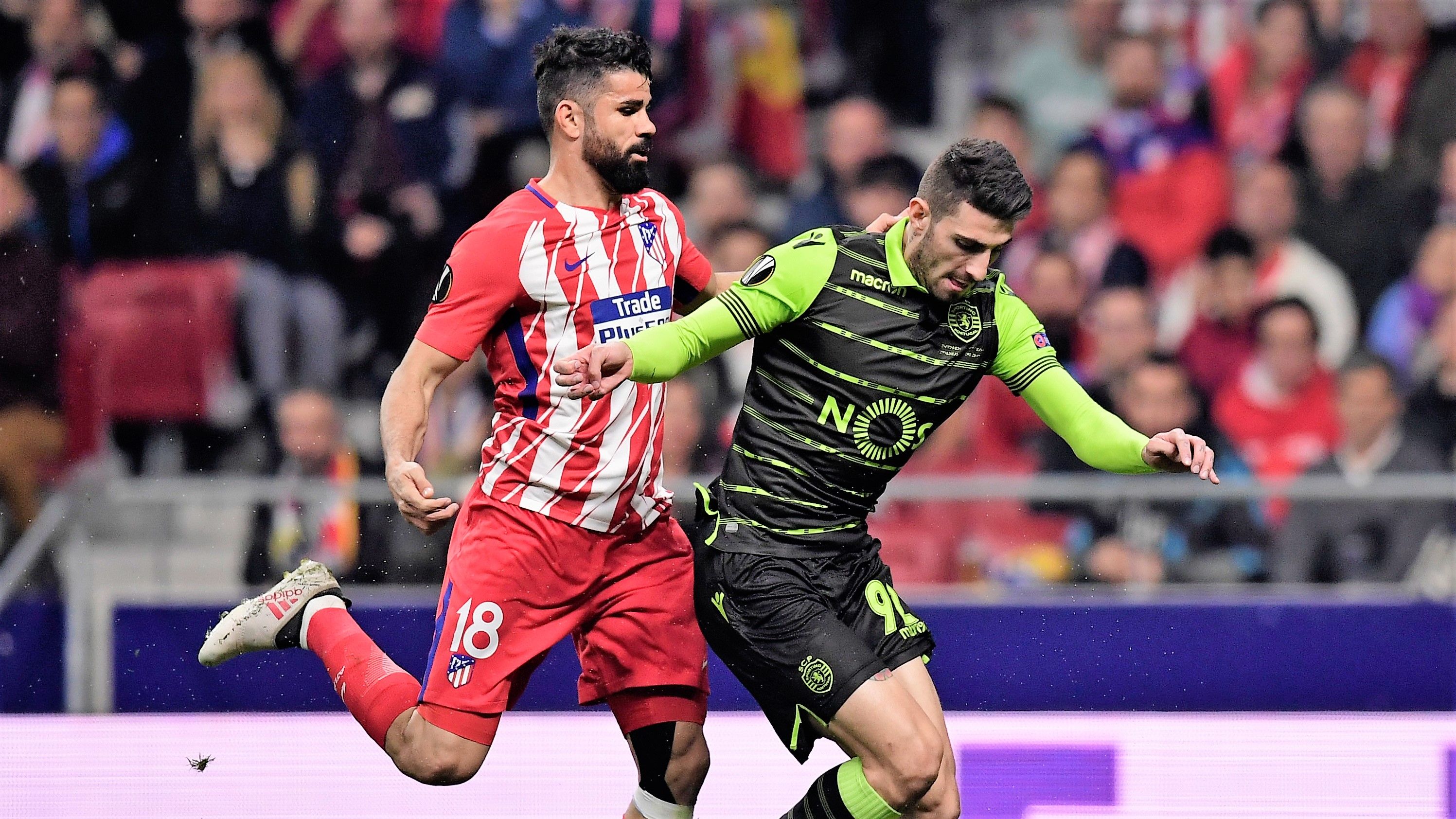 Diego Costa Cristiano Piccini Atletico de Madrid Sporting Portugal UEL 05042018