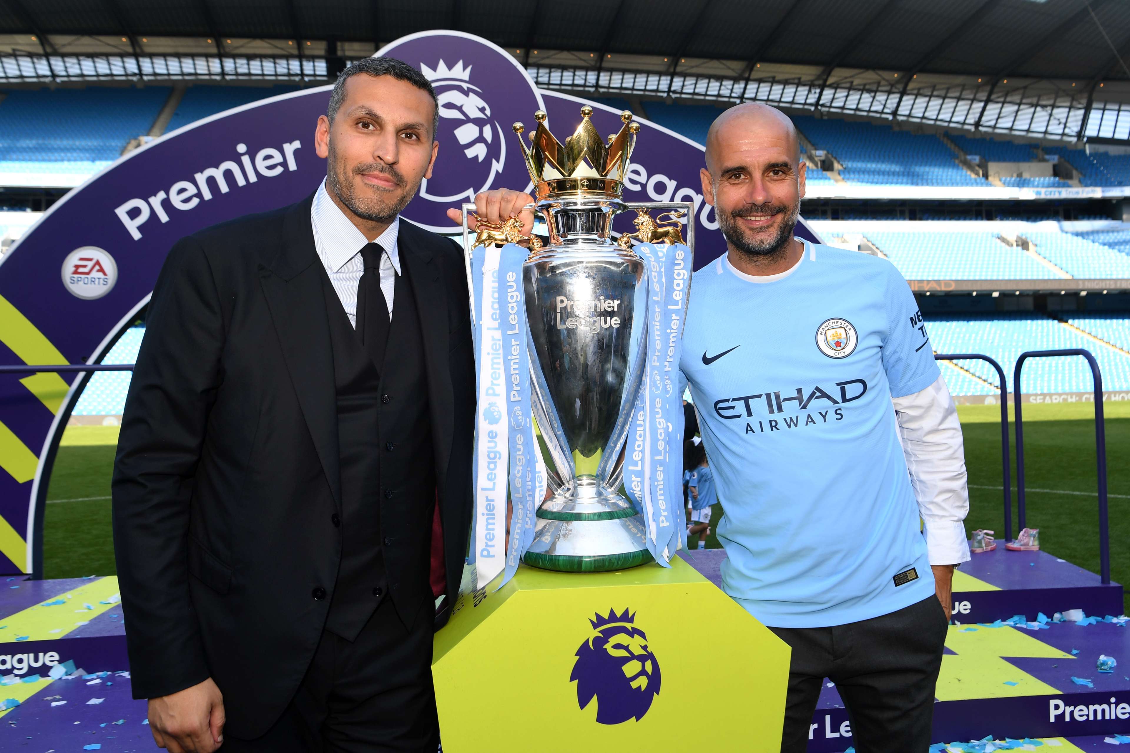 Pep Guardiola Khaldoon Al Mubarak