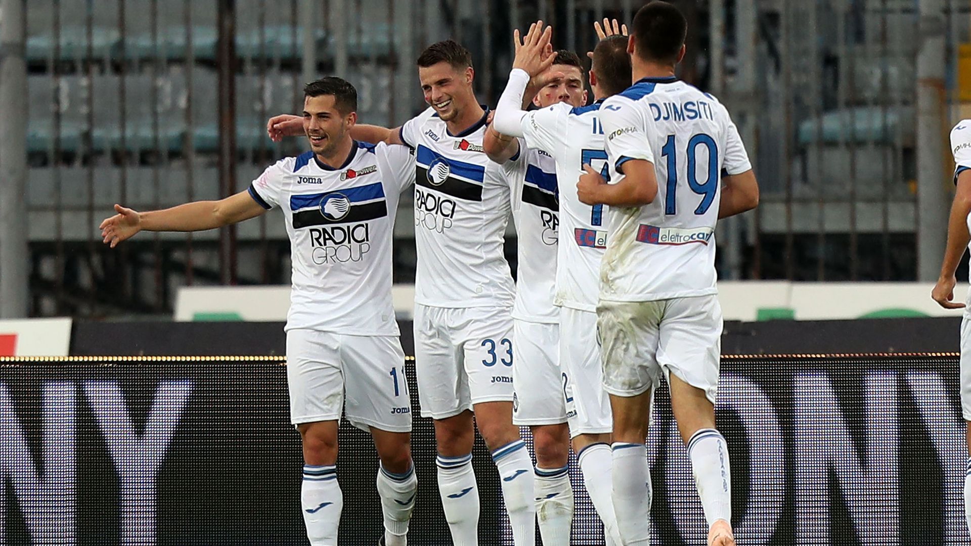 Atalanta celebrating