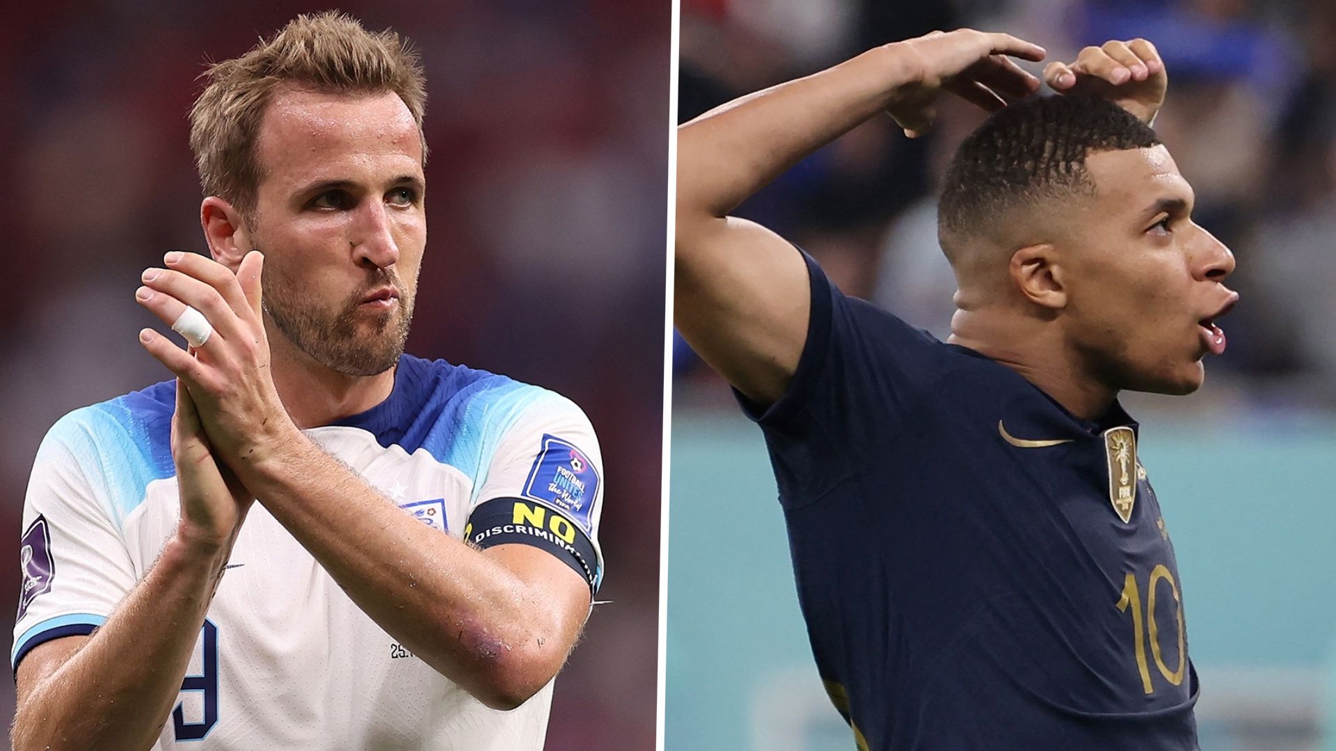 Angleterre France Harry Kane Kylian Mbappé