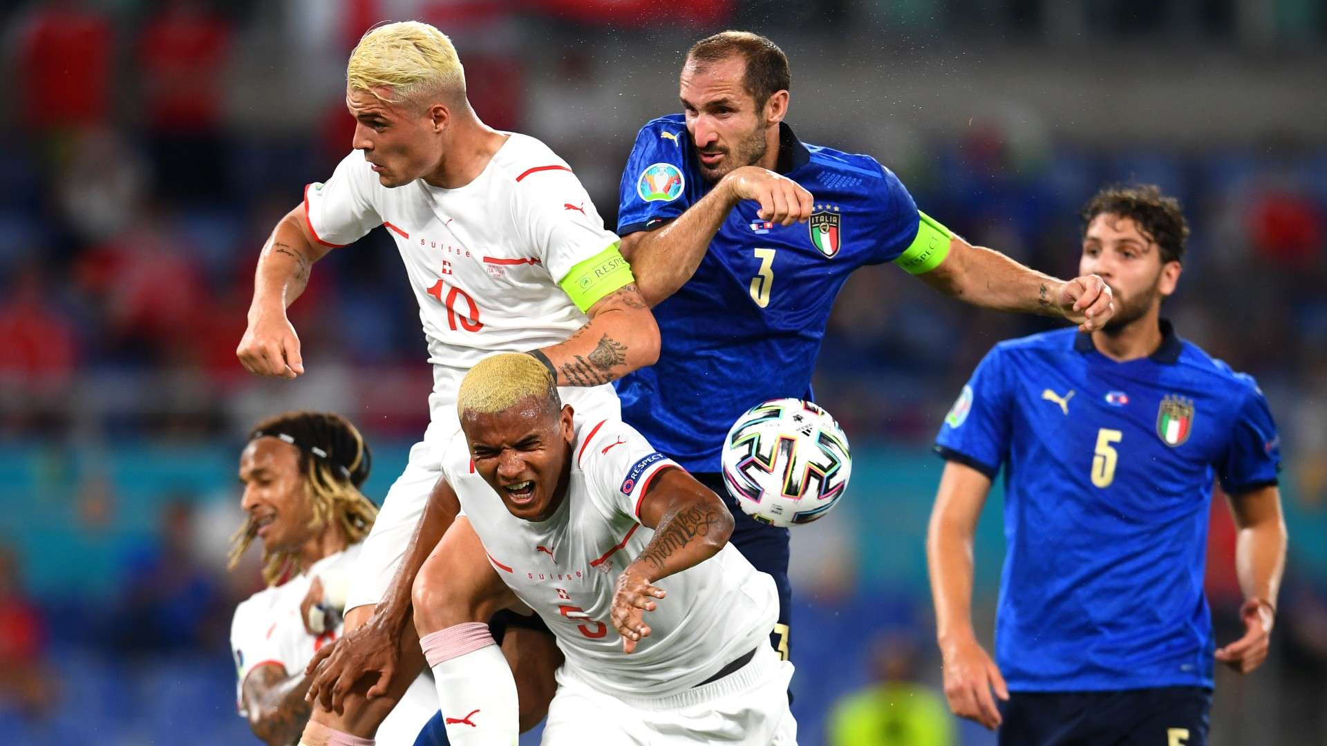 Chiellini Italy Switzerland Euro 2020
