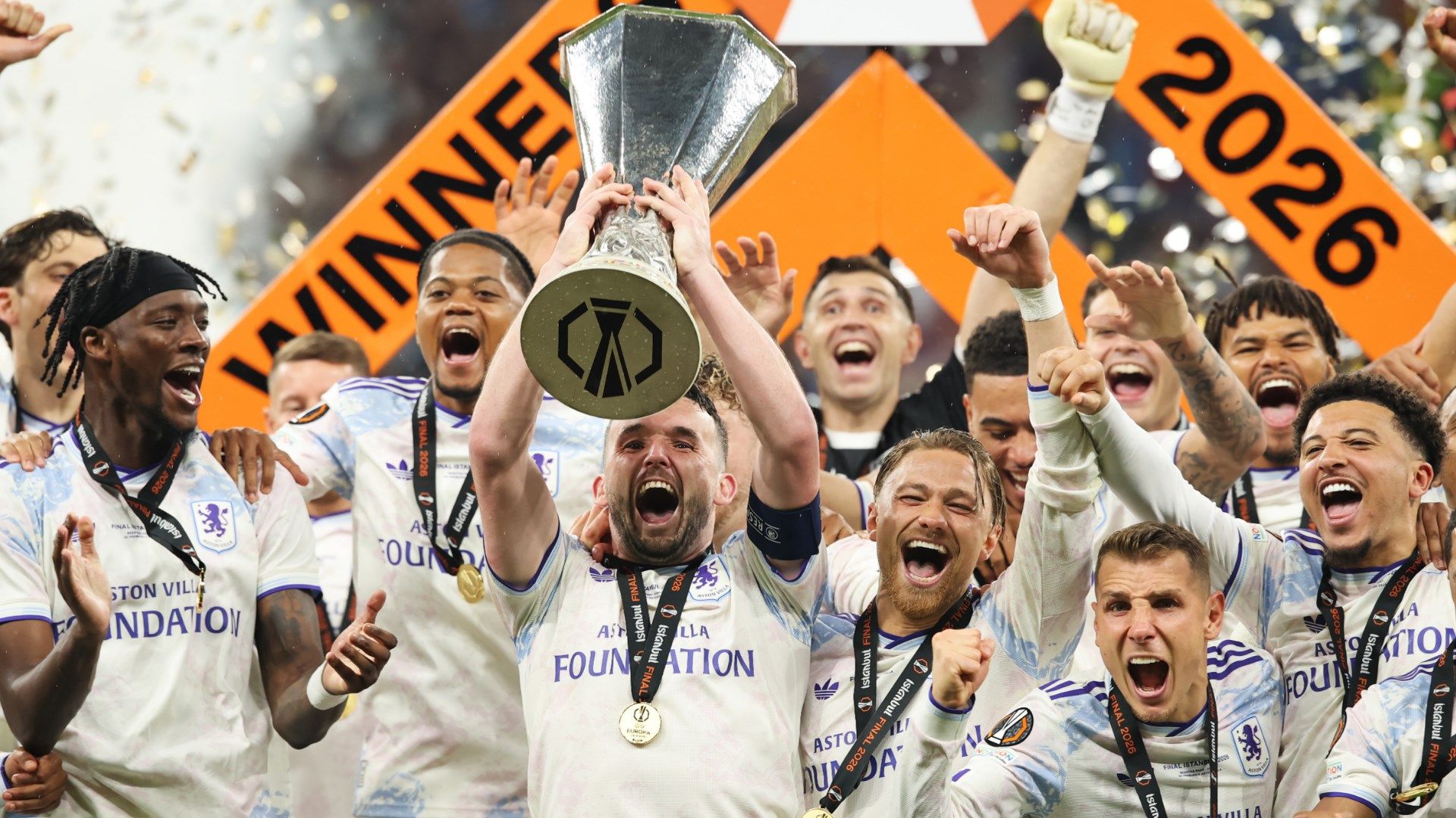  Aston Vila Europa League trophy