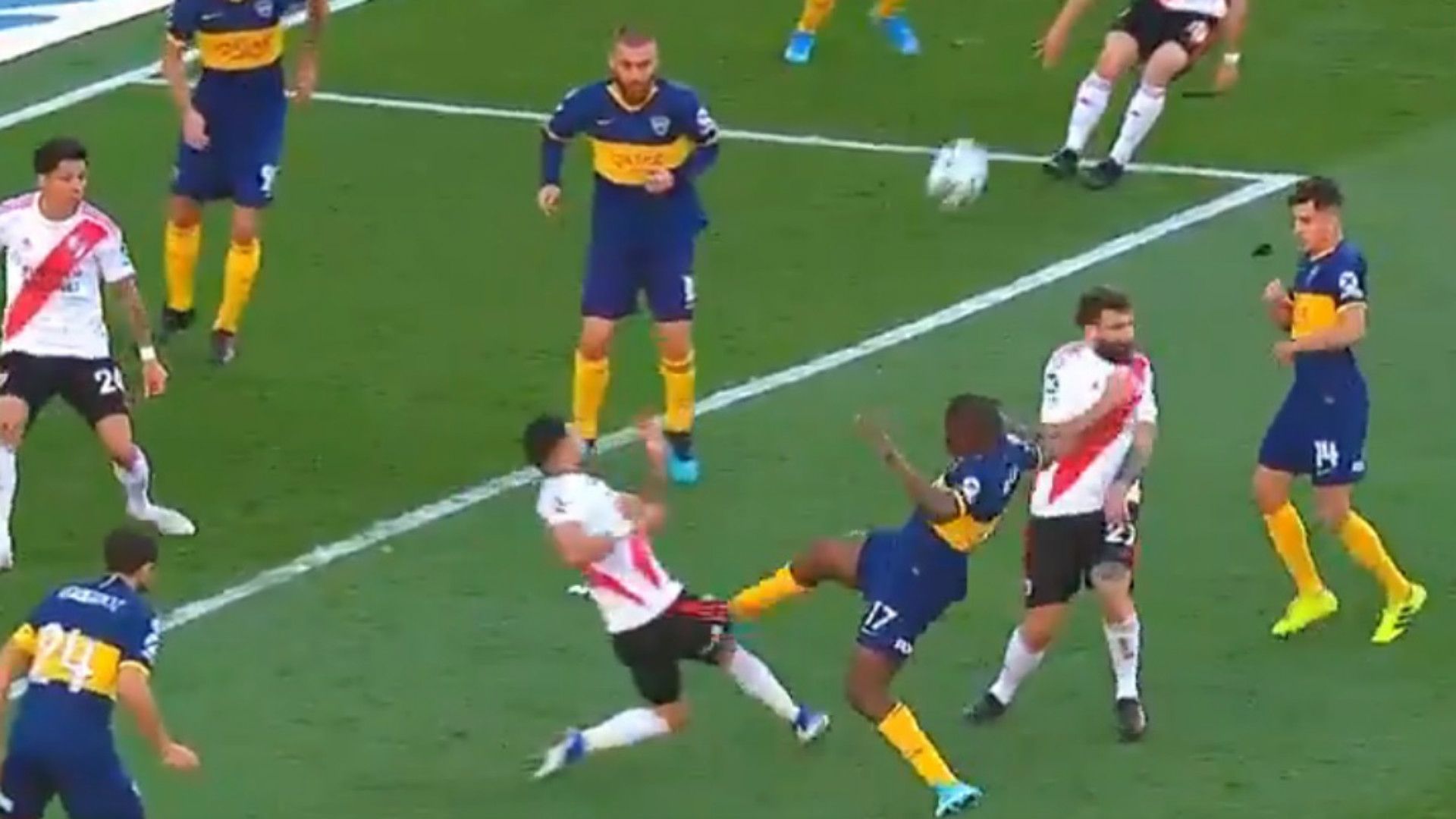 Captura Jan Hurtado Plancha River Boca Superliga 01092019