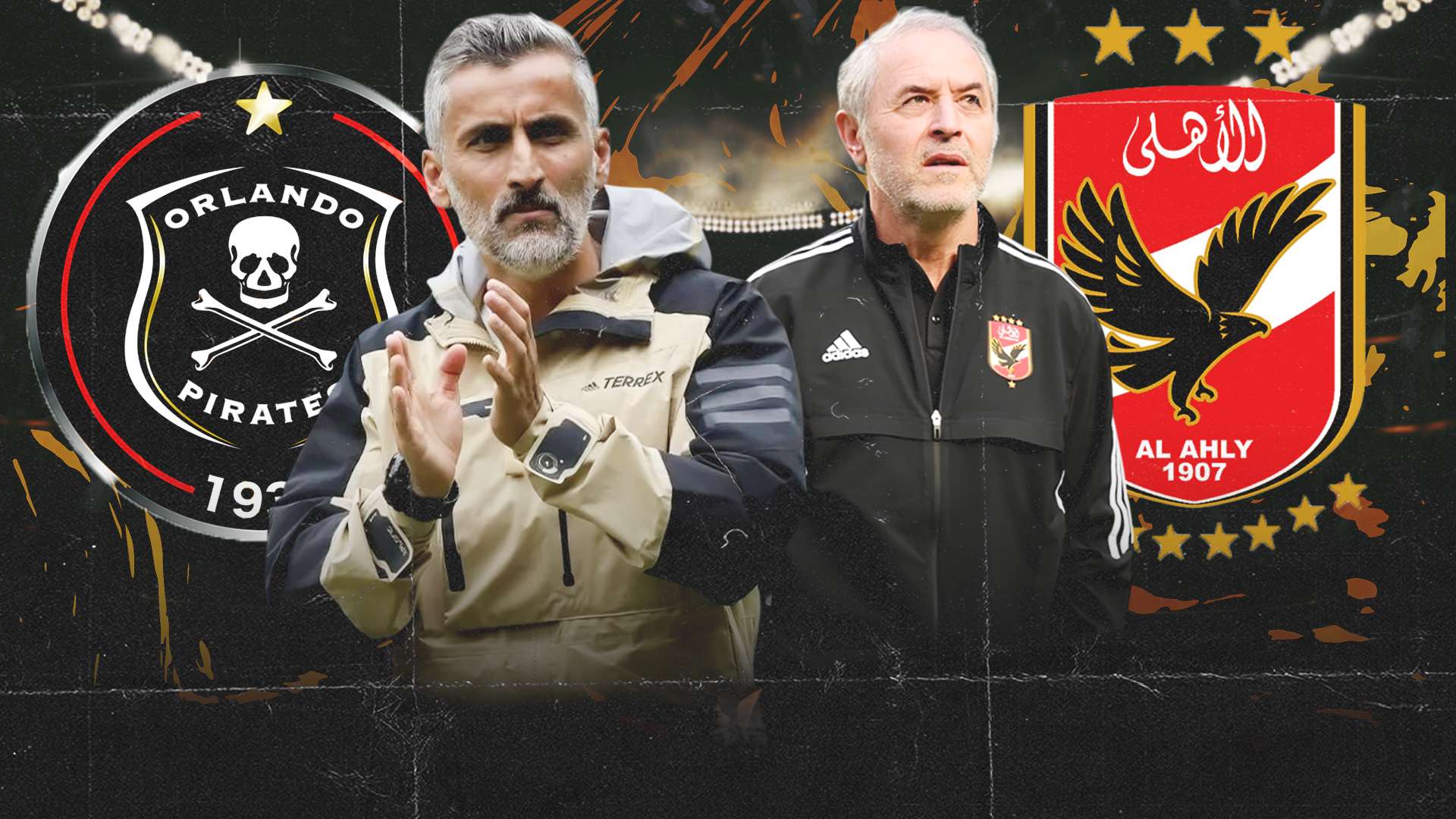 Jose Riveiro of Orlando Pirates and Marcel Koller of Al Ahly