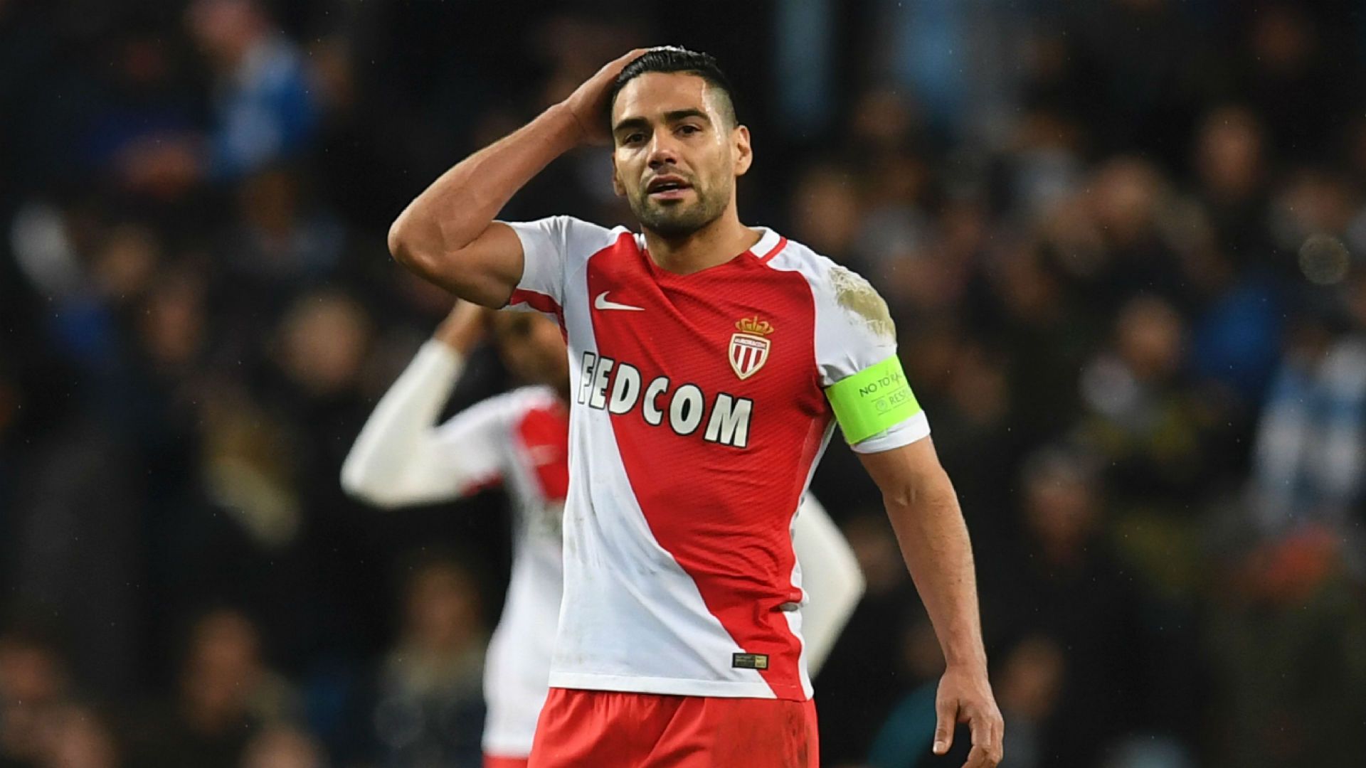 Falcao se lamenta, Monaco vs City Champions League