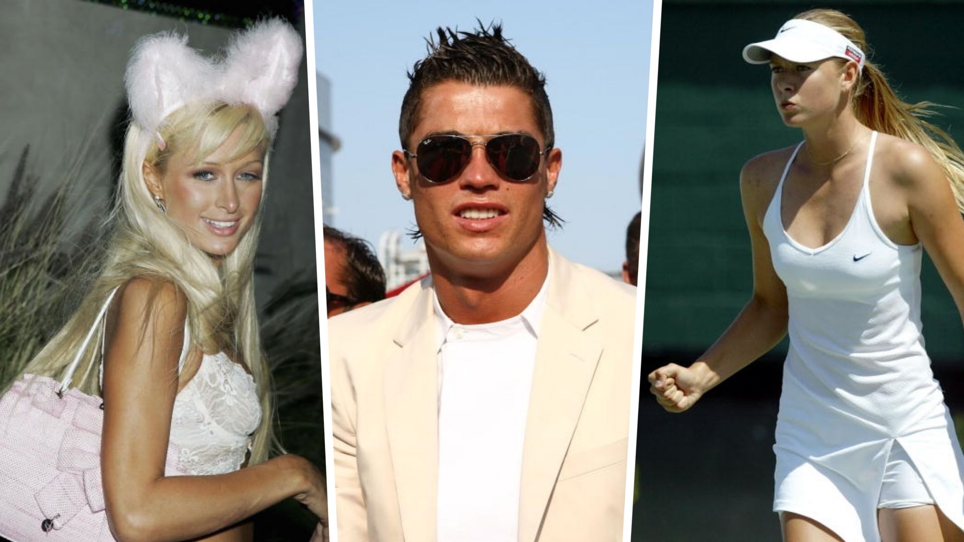 Paris Hilton & Cristiano Ronaldo & Maria Sharapova 