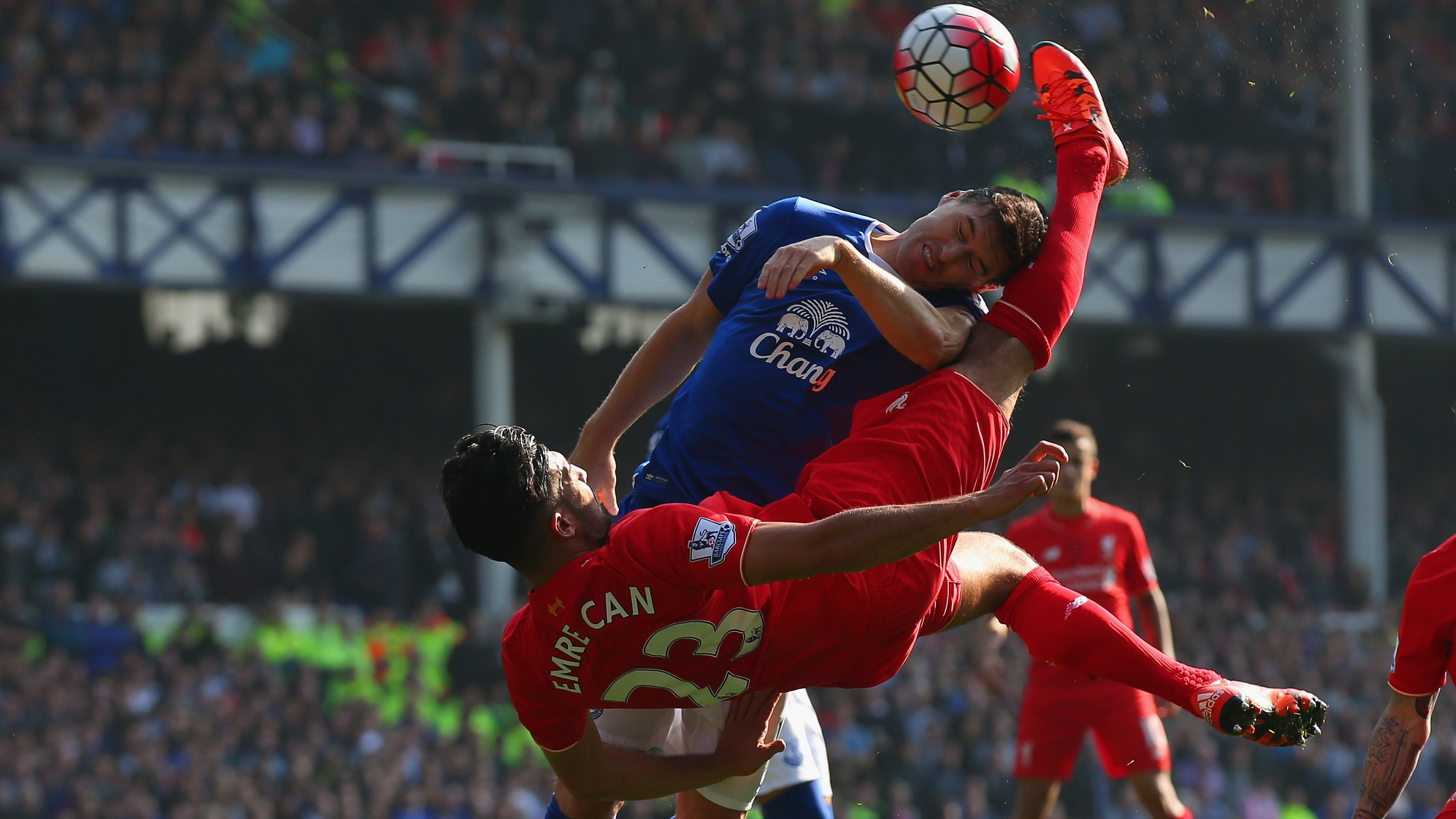 Emre Can Liverpool Ramiro Funes Mori Everton