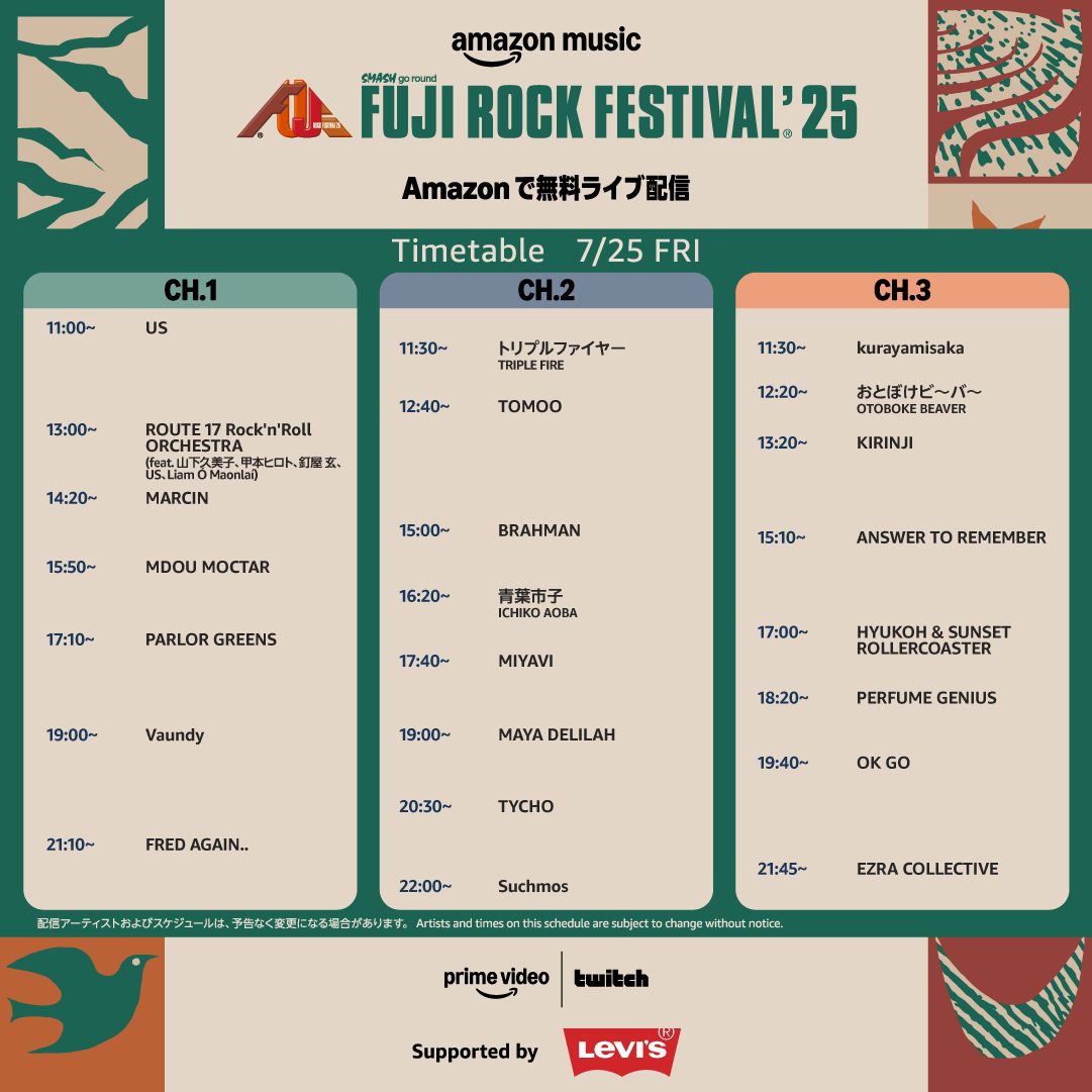 Fuji rock 2025 day1