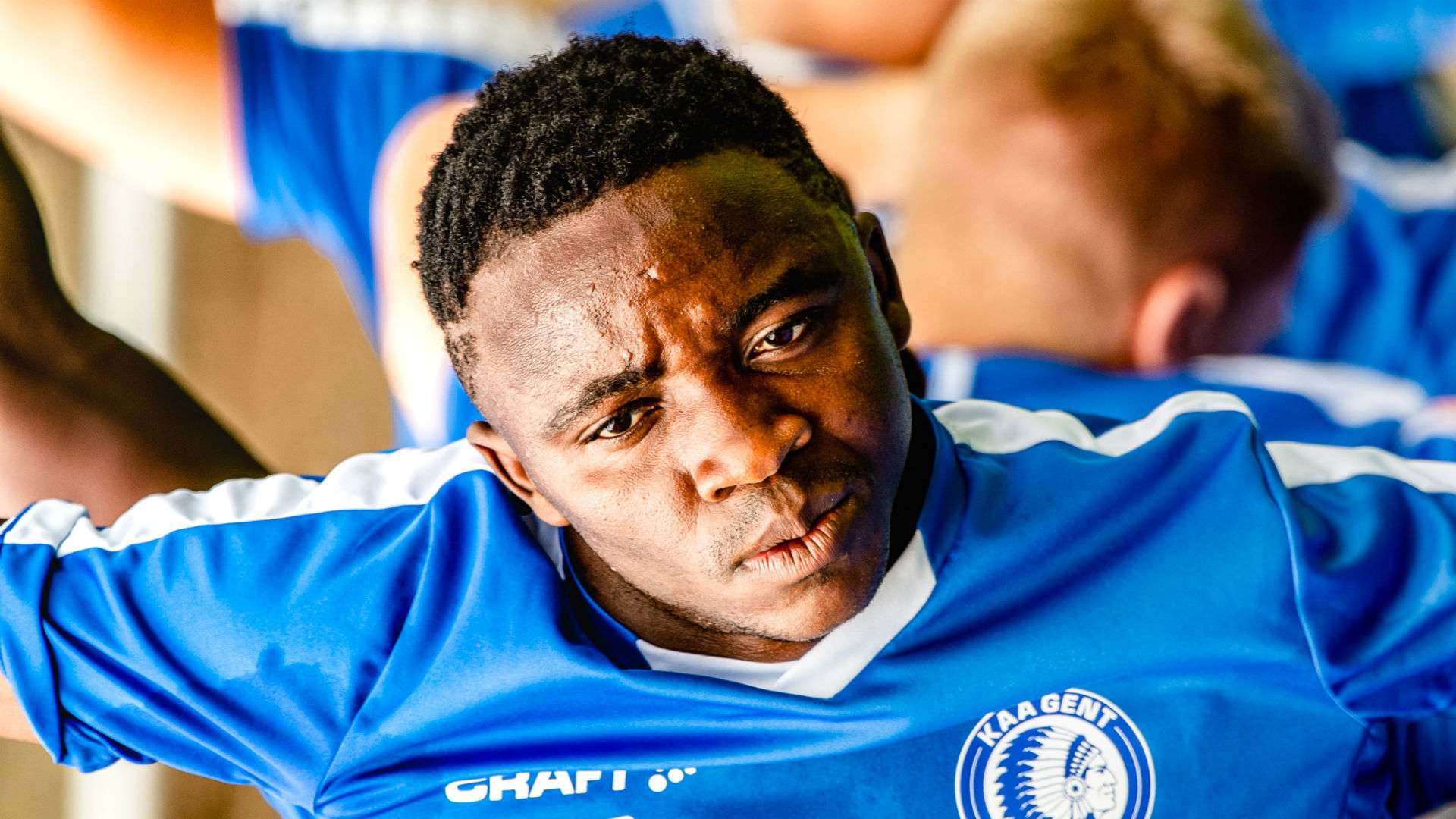 Reuben Yem during a training session with KAA Gent, 2019