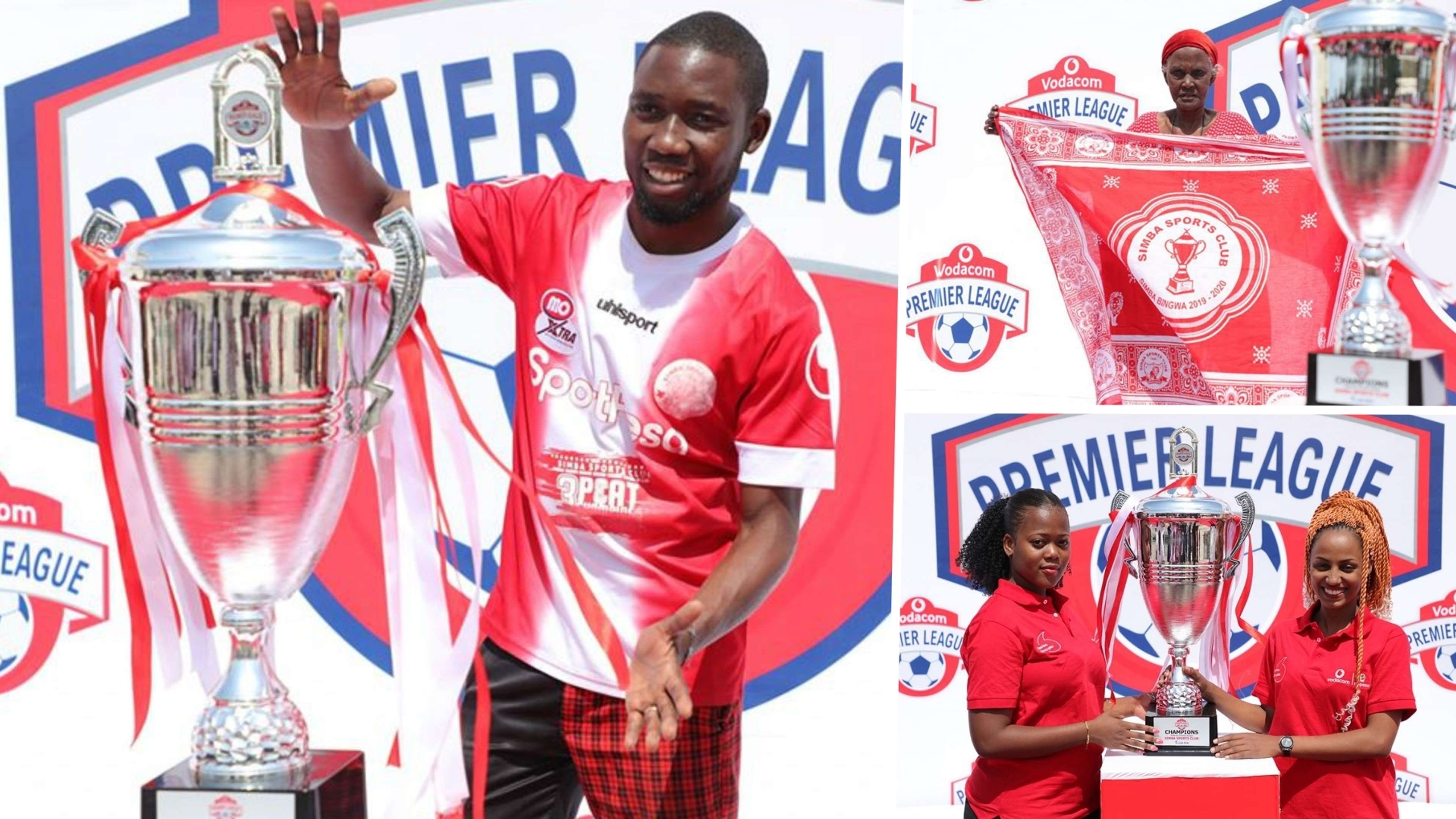Simba SC fans celebrate with VPL trophy.