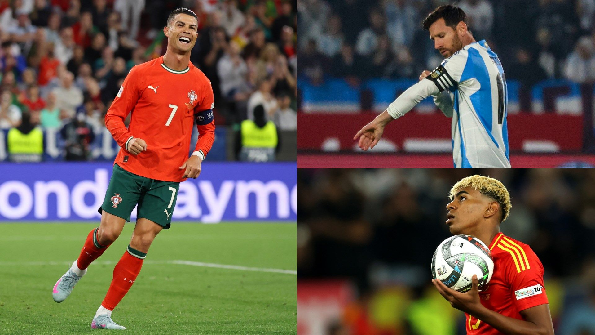 Cristiano Ronaldo Lionel Messi Lamine Yamal