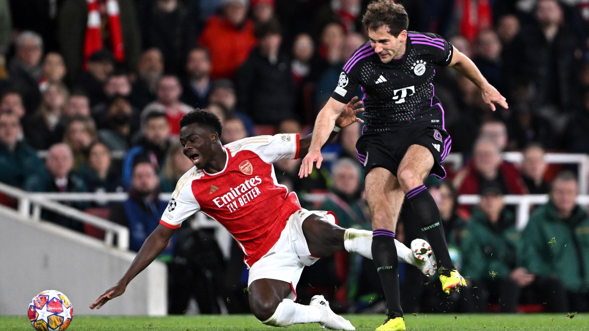 Leon Goretzka Bukayo Saka Arsenal Bayern Munich Champions League 2023-24