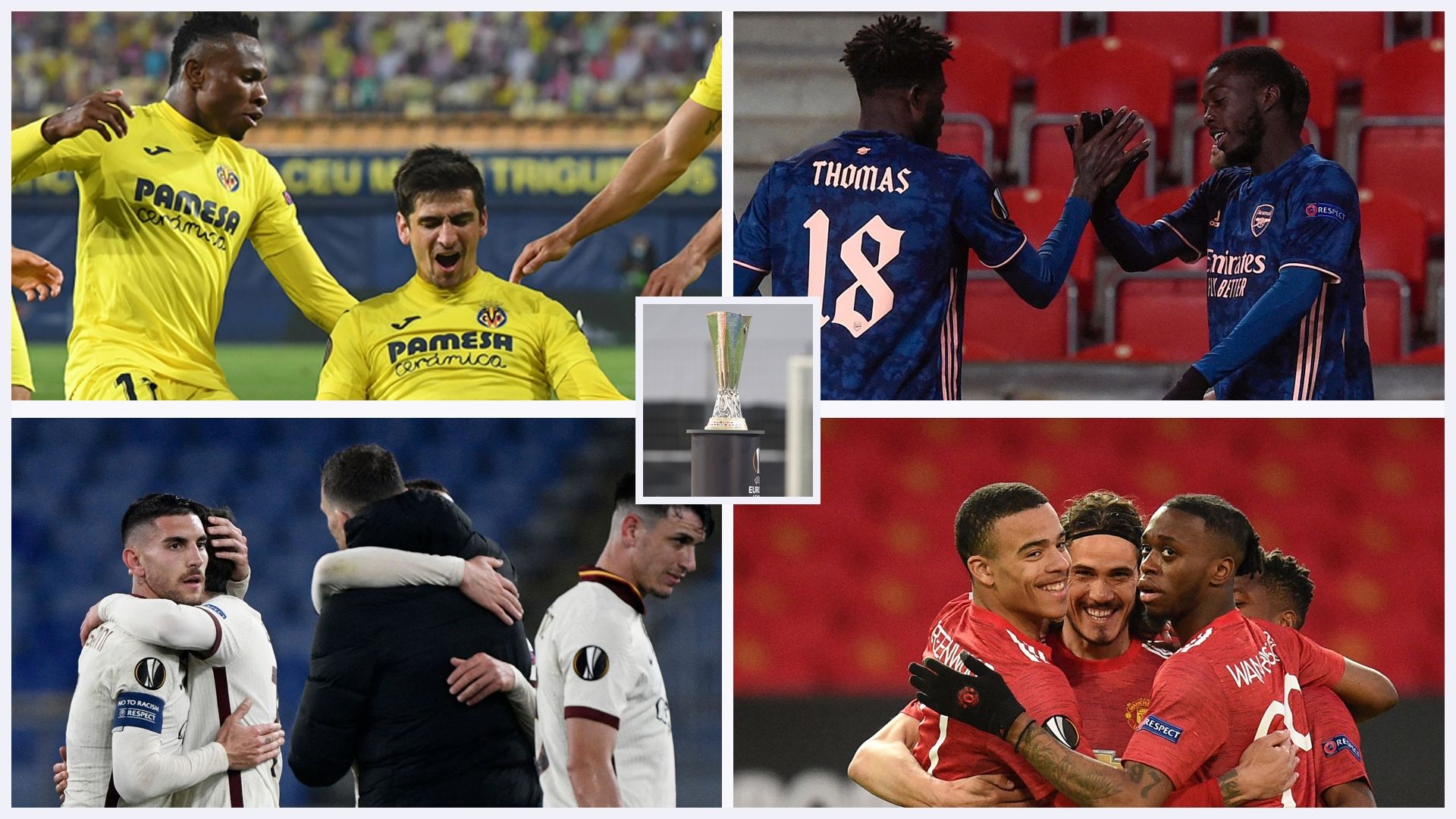 Villarreal, Arsenal, Roma y Manchester United (Europa League)