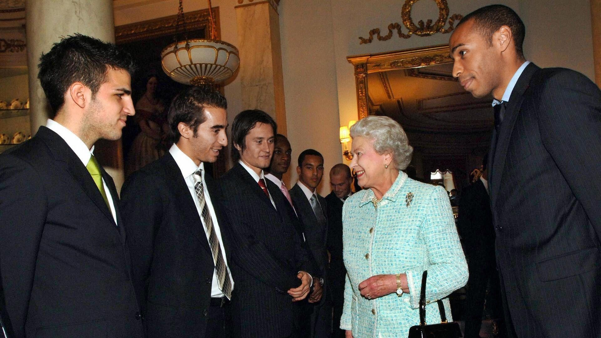The Queen Cesc Fabregas Flamini Thierry Henry