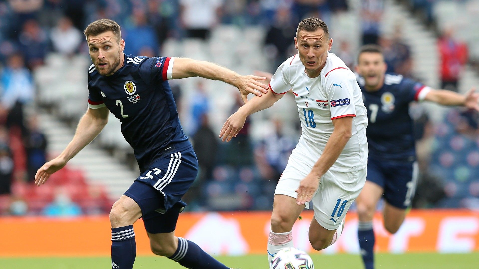 Stephen O'Donnell Jan Boril Scotland vs Czech Republic Euro 2020
