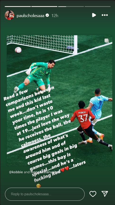 Paul Scholes Kobbie Mainoo Man Utd
