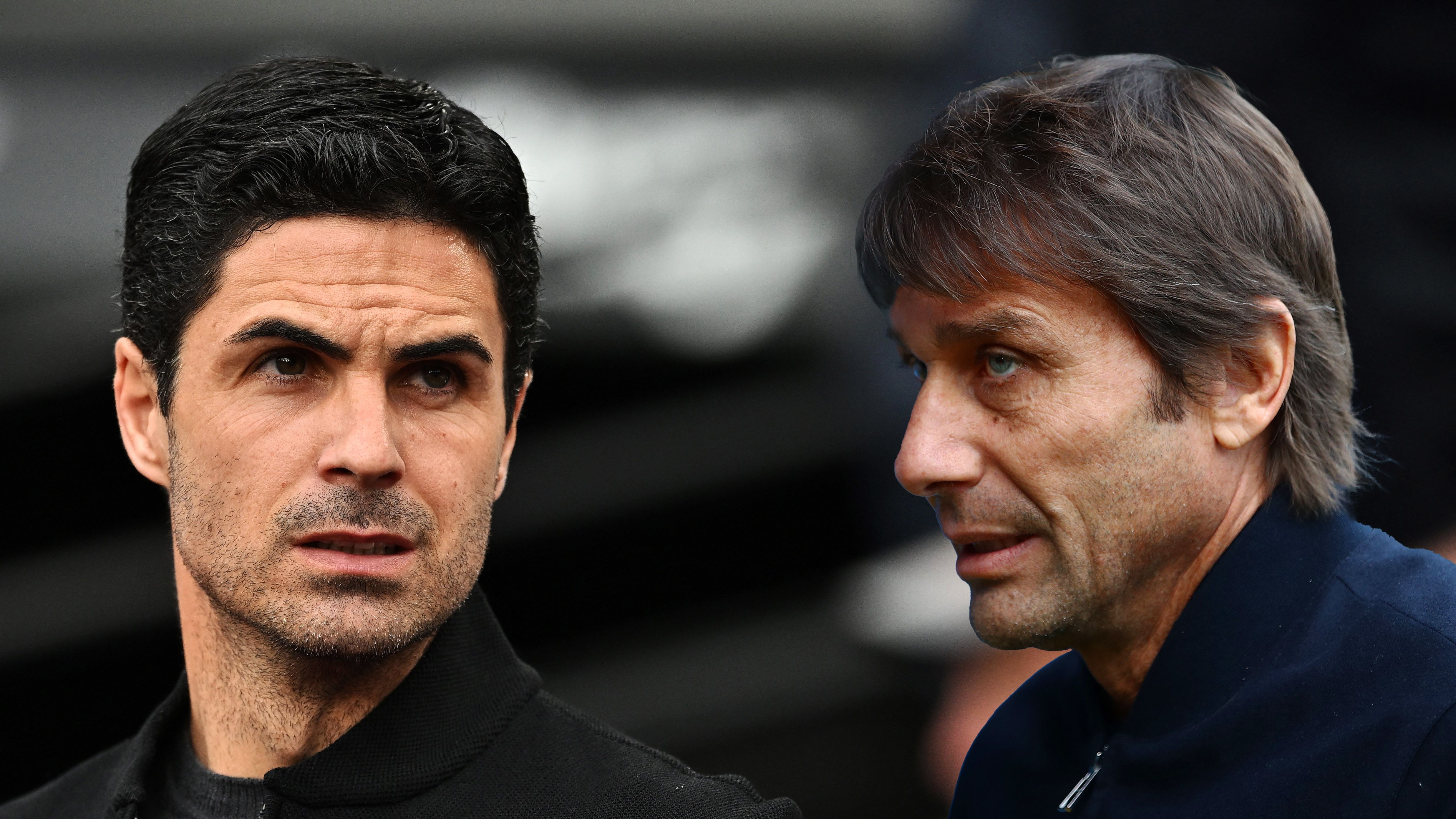Mikel Arteta Antonio Conte Arsenal Spurs Premier League 2021-22 GFX
