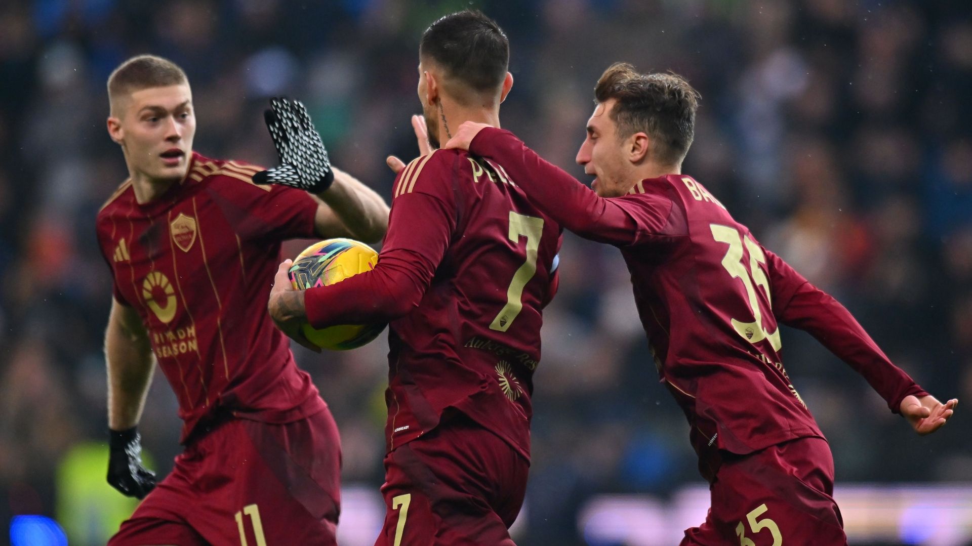 Dovbyk Pellegrini Baldanzi Udinese Roma 26012025