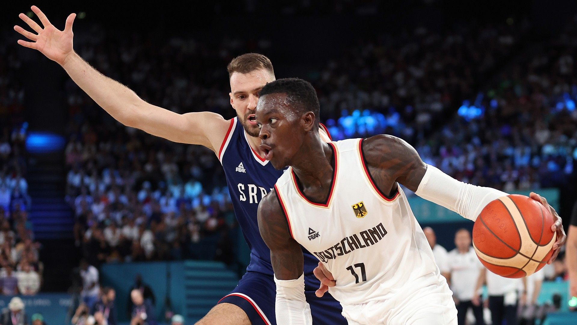 Dennis Schroder #17 of Team Germany 