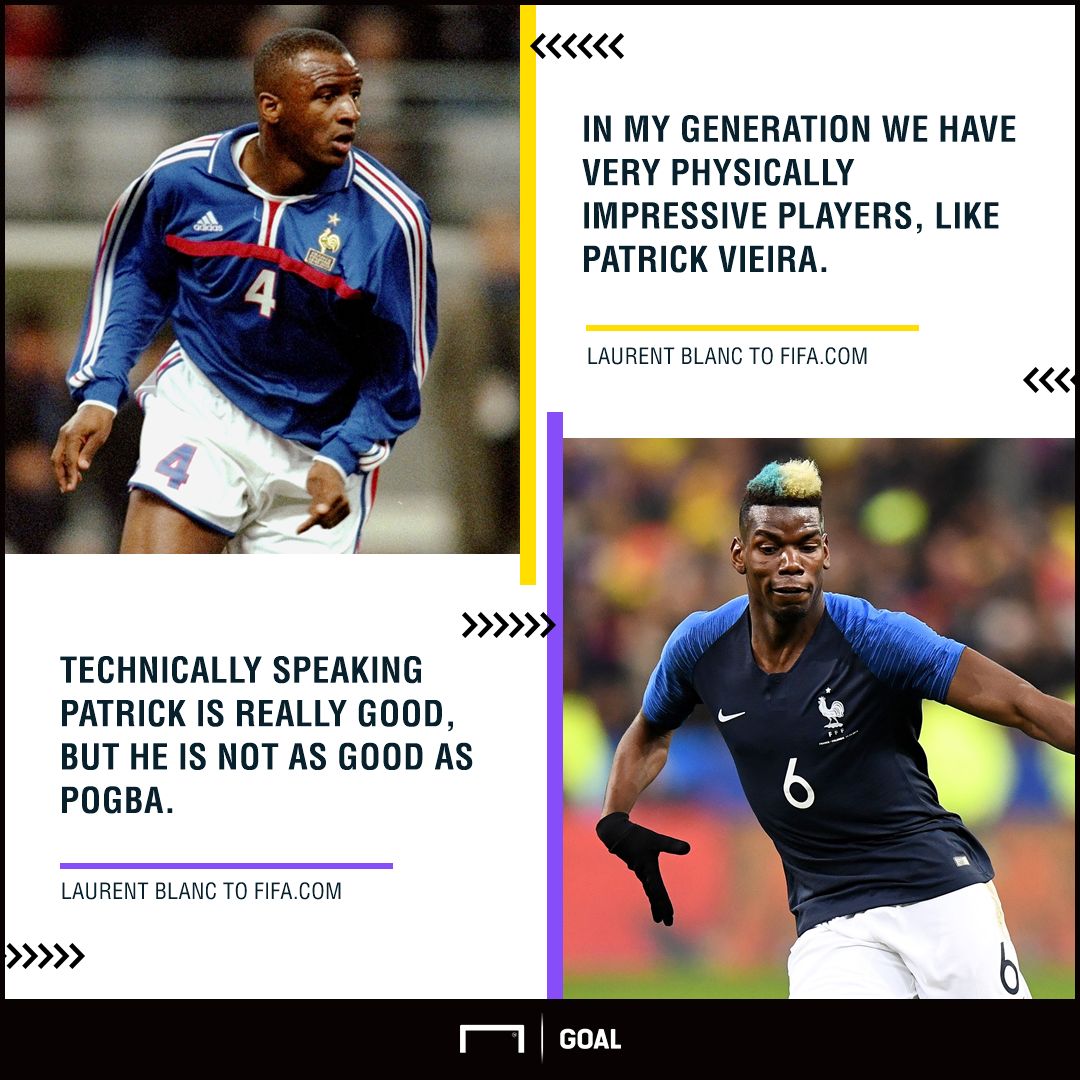 Paul Pogba better than Patrick Vieira Laurent Blanc