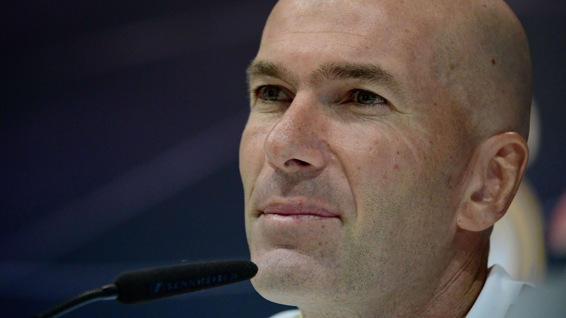 Zinedine Zidane, Real Madrid coach, during a press conference in 2019-20 season