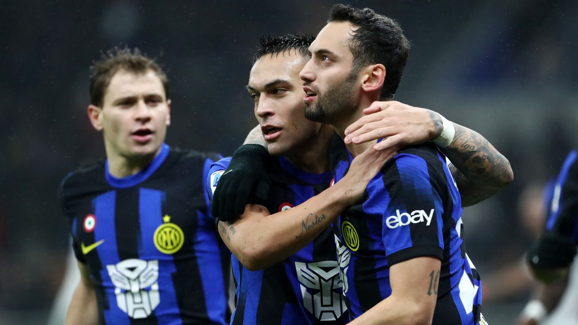 Inter celebrates goal against Udinese