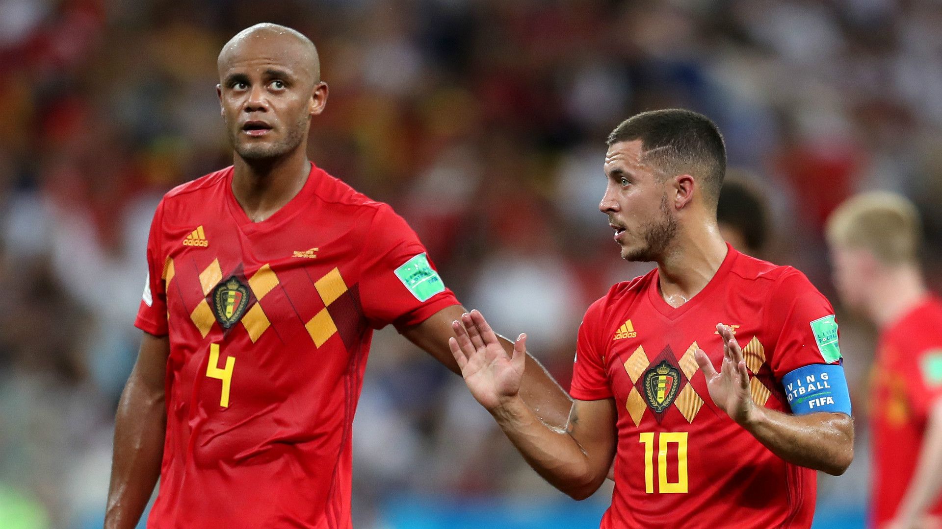Vincent Kompany Eden Hazard Belgium 2018